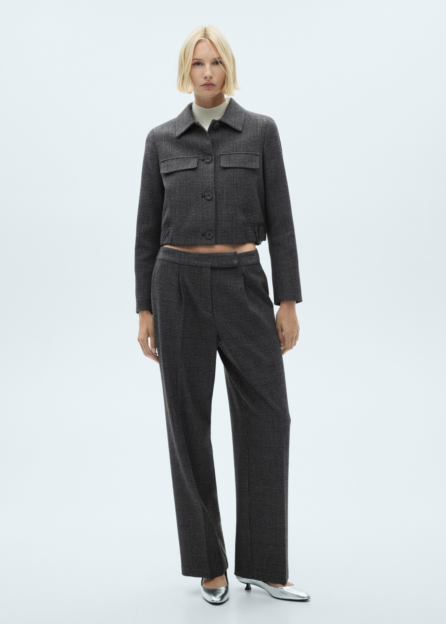 Rechte tweed broek - Overzichtstekening