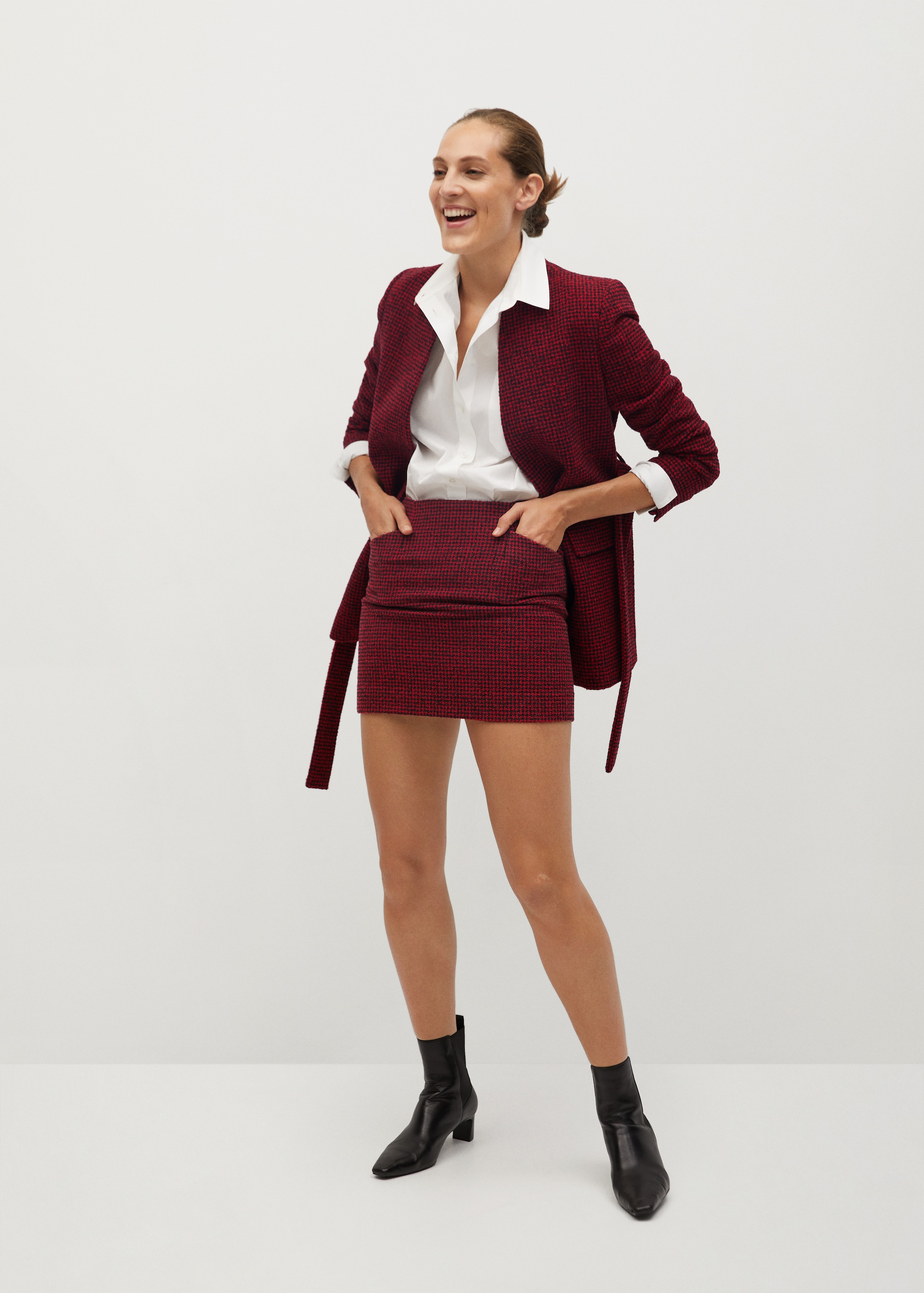 Houndstooth miniskirt - General plane