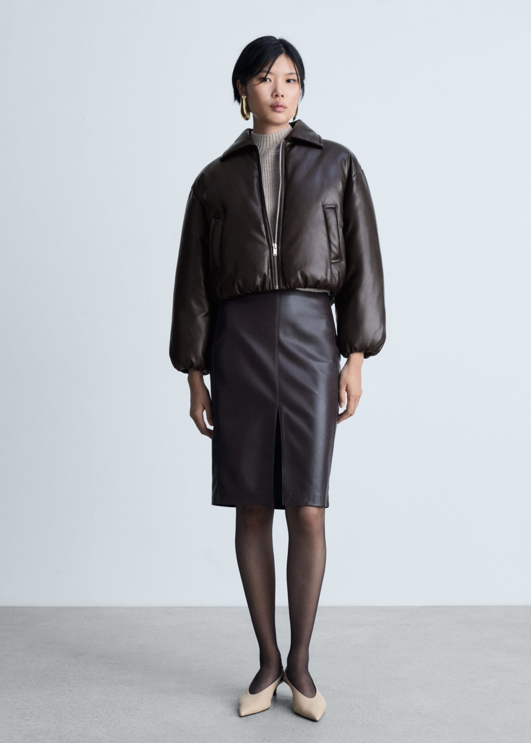 Quilted bomber jacket - General plane, Brown. Ref: 77078278-00.