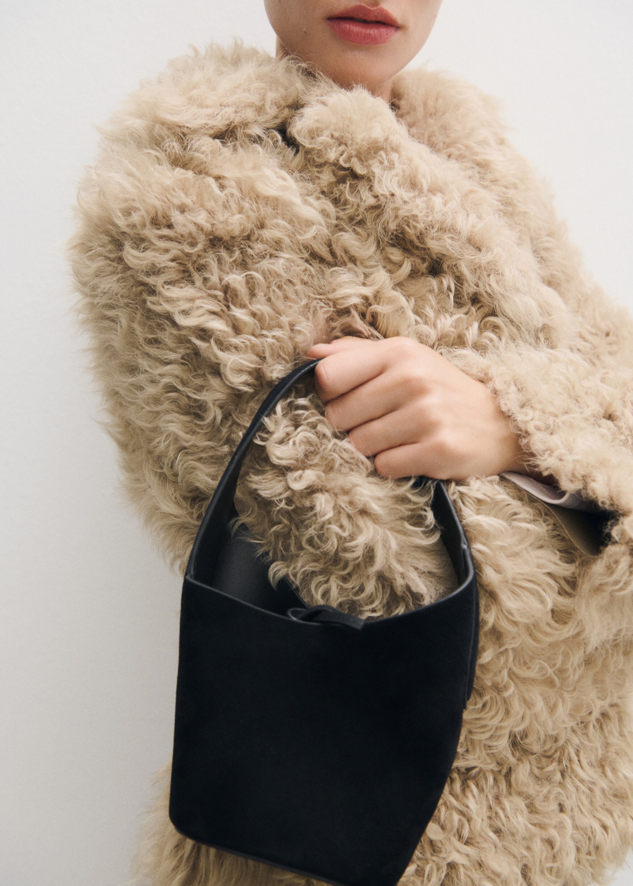 Leather handbag - General plane, Black. Ref: 77078636-00.