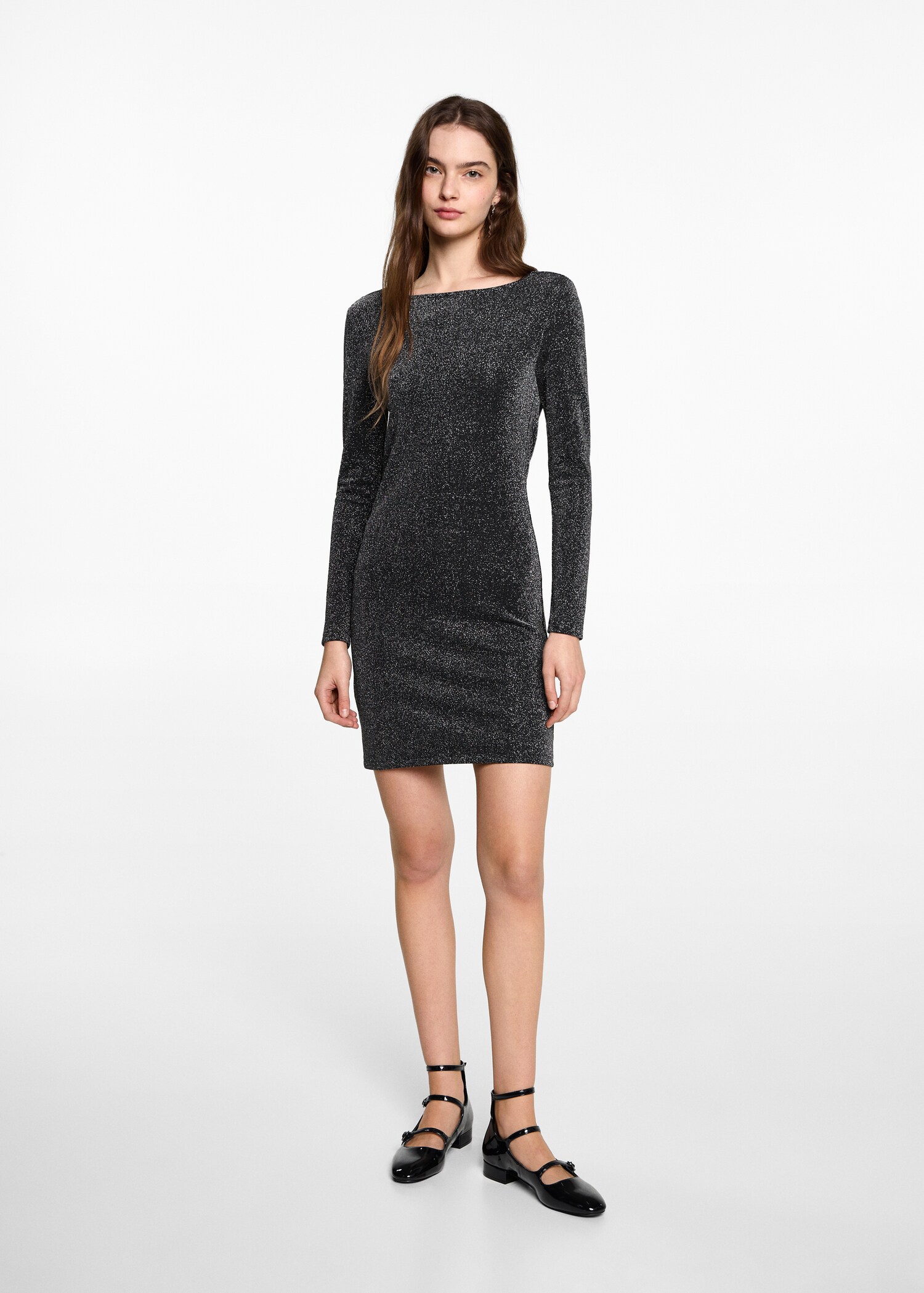 Open back lurex dress - General plane