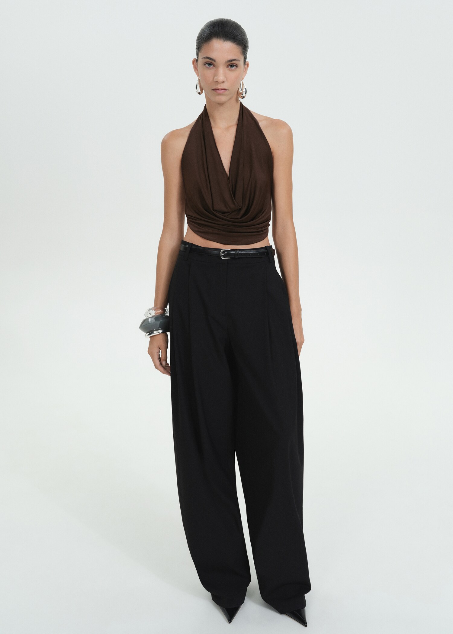 Top encolure drapée dos nu - Plan général