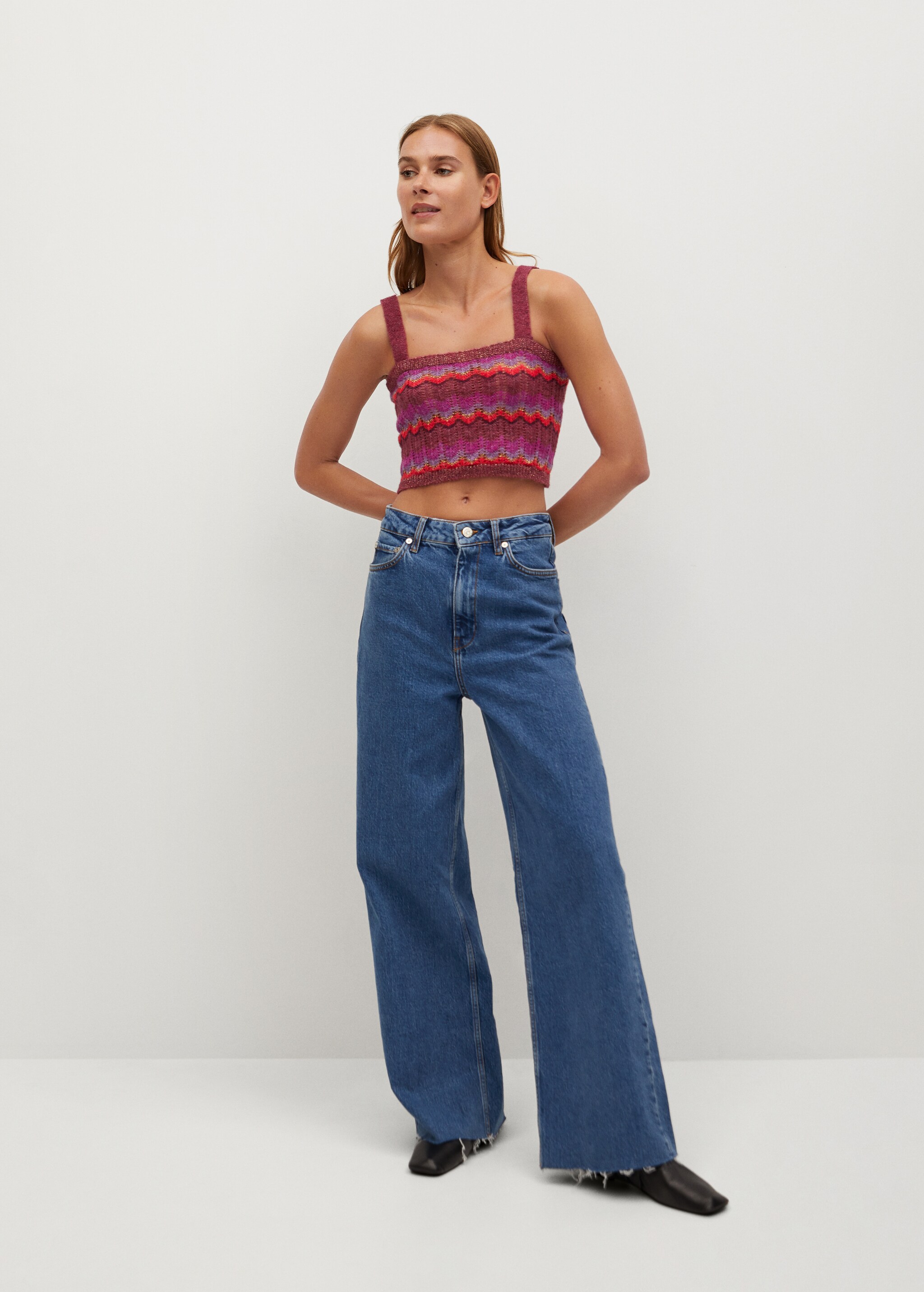 Top maille multicolore - Plan général