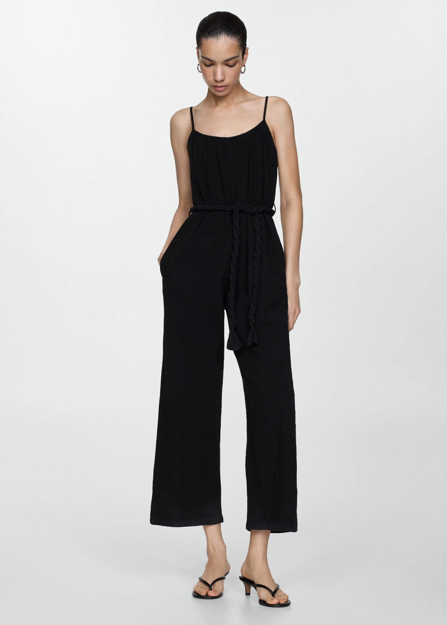 Dungarees with drawstring - General plane