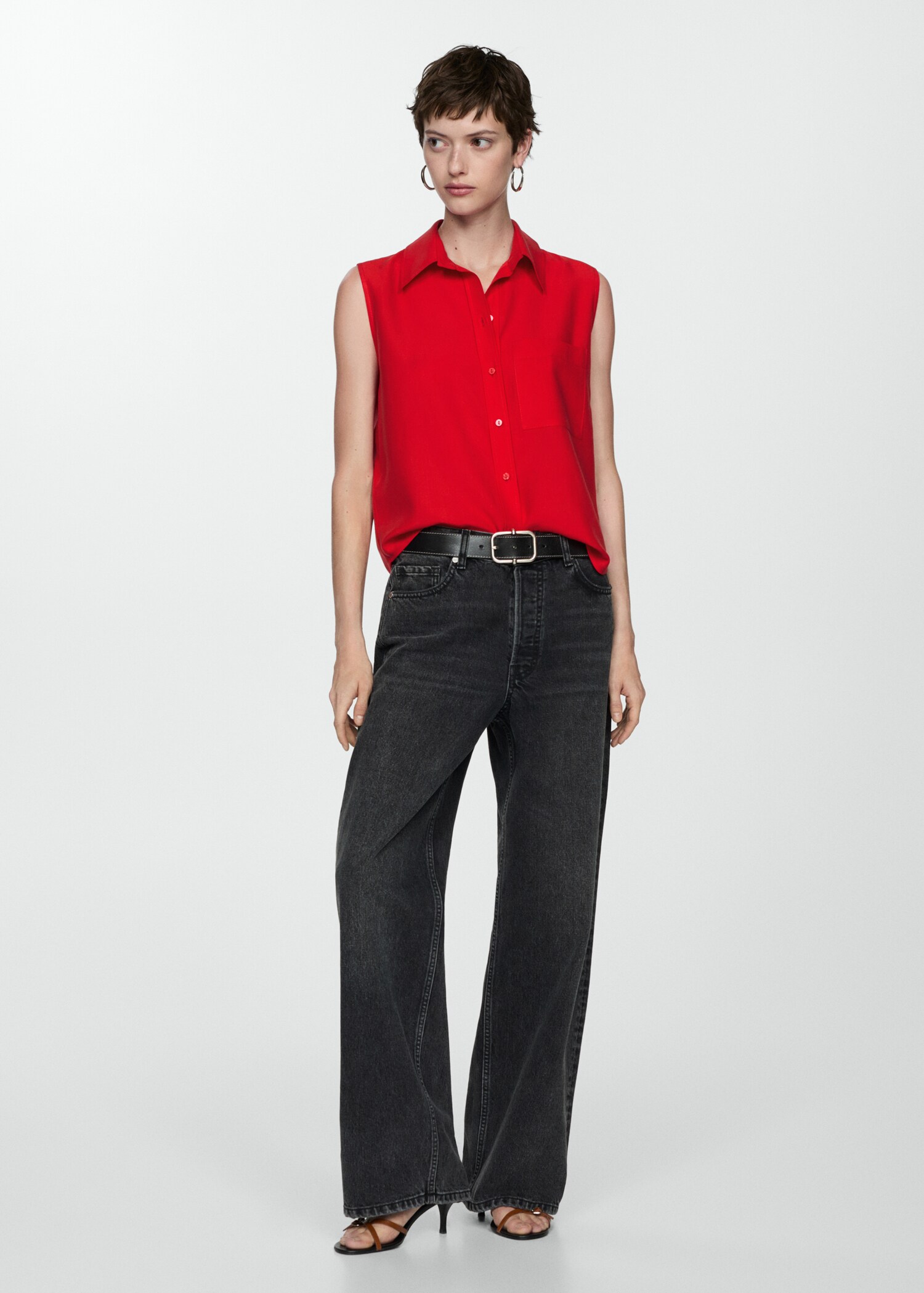 Lyocell sleeveless shirt - General plane