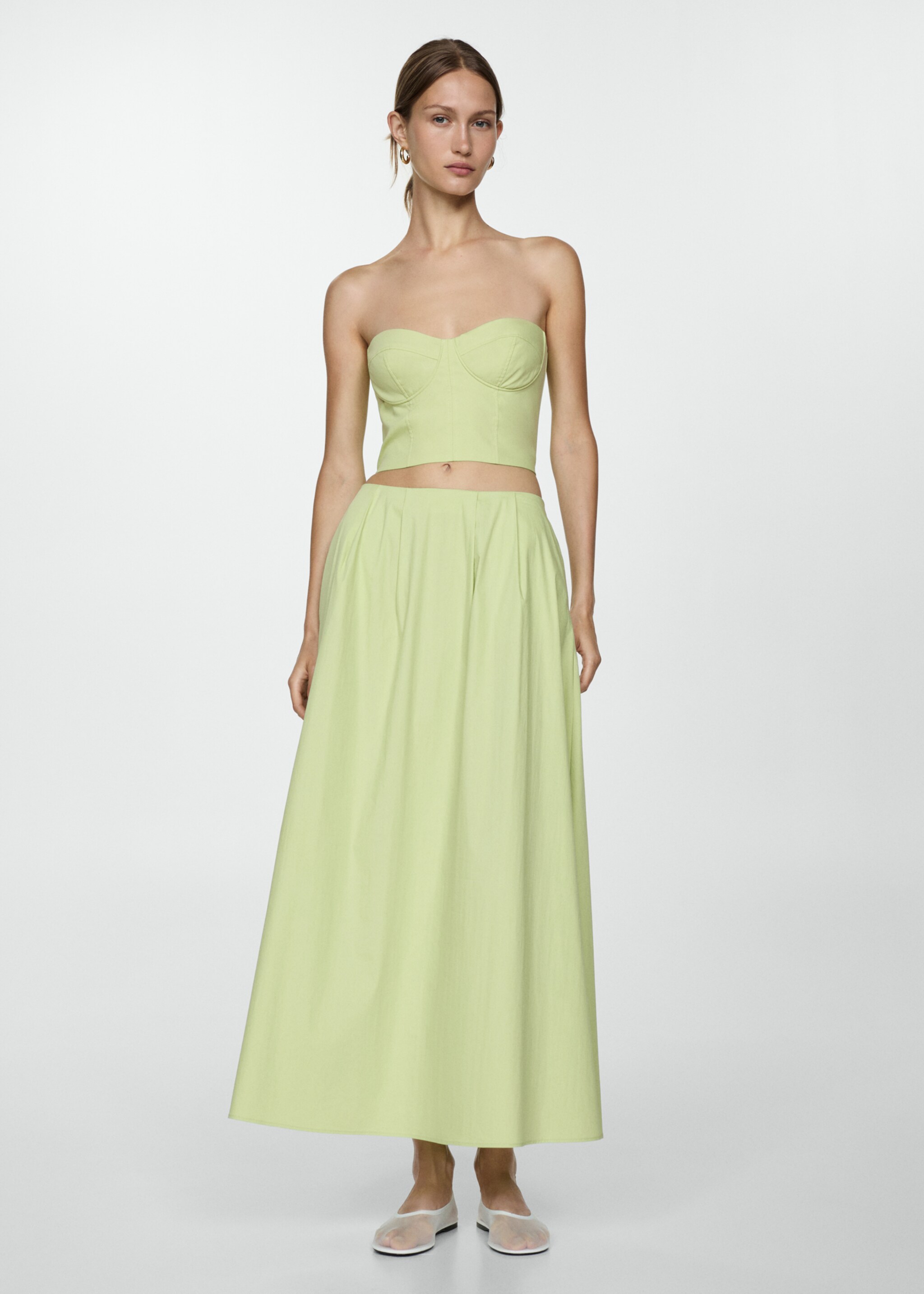 Schulterfreies Crop-Top - Allgemeine Ansicht