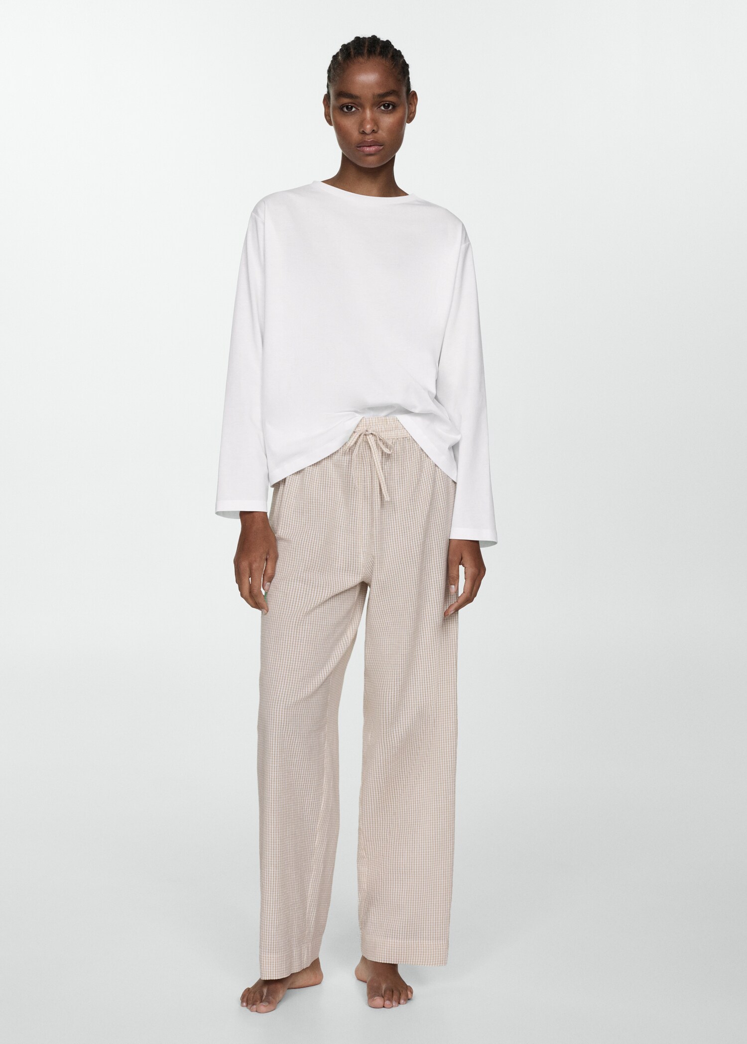 Zweiteiliger Pyjama aus Baumwolle - Allgemeine Ansicht