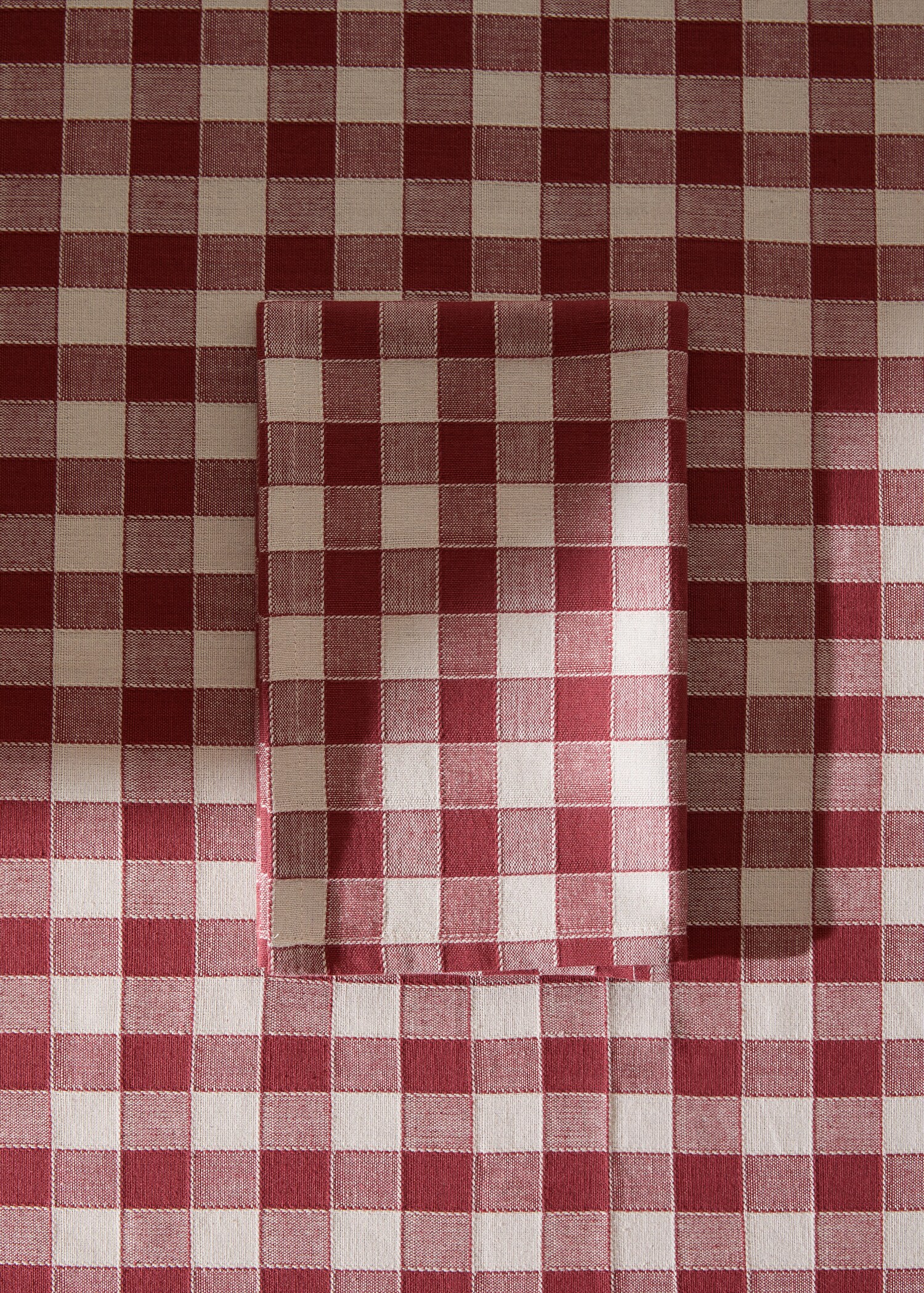 Cotton check napkin - General plane