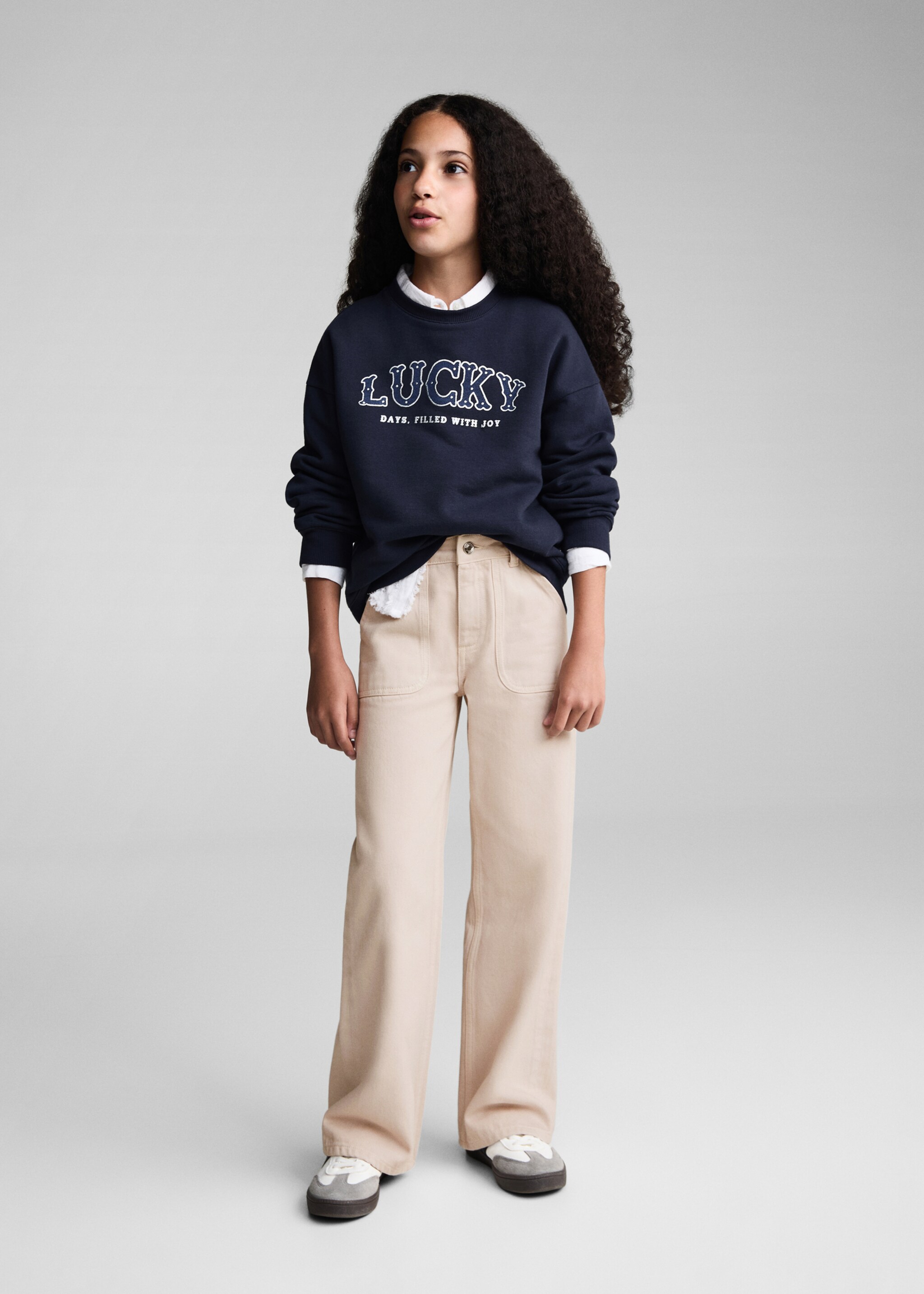 Wide-leg jeans with pockets - General plane