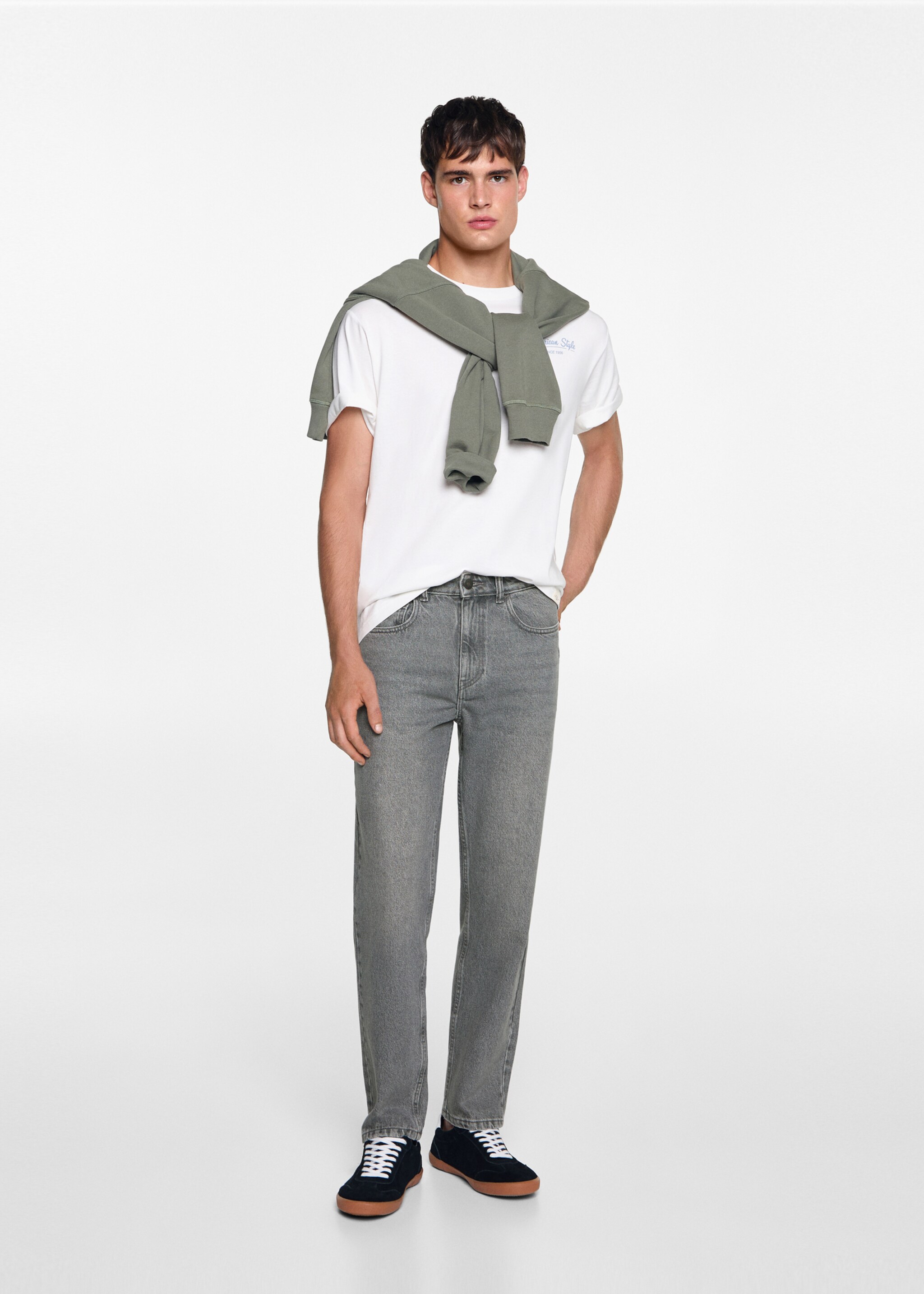 Jeans regular fit - Plano general, Gris. Ref: 77082543-00.