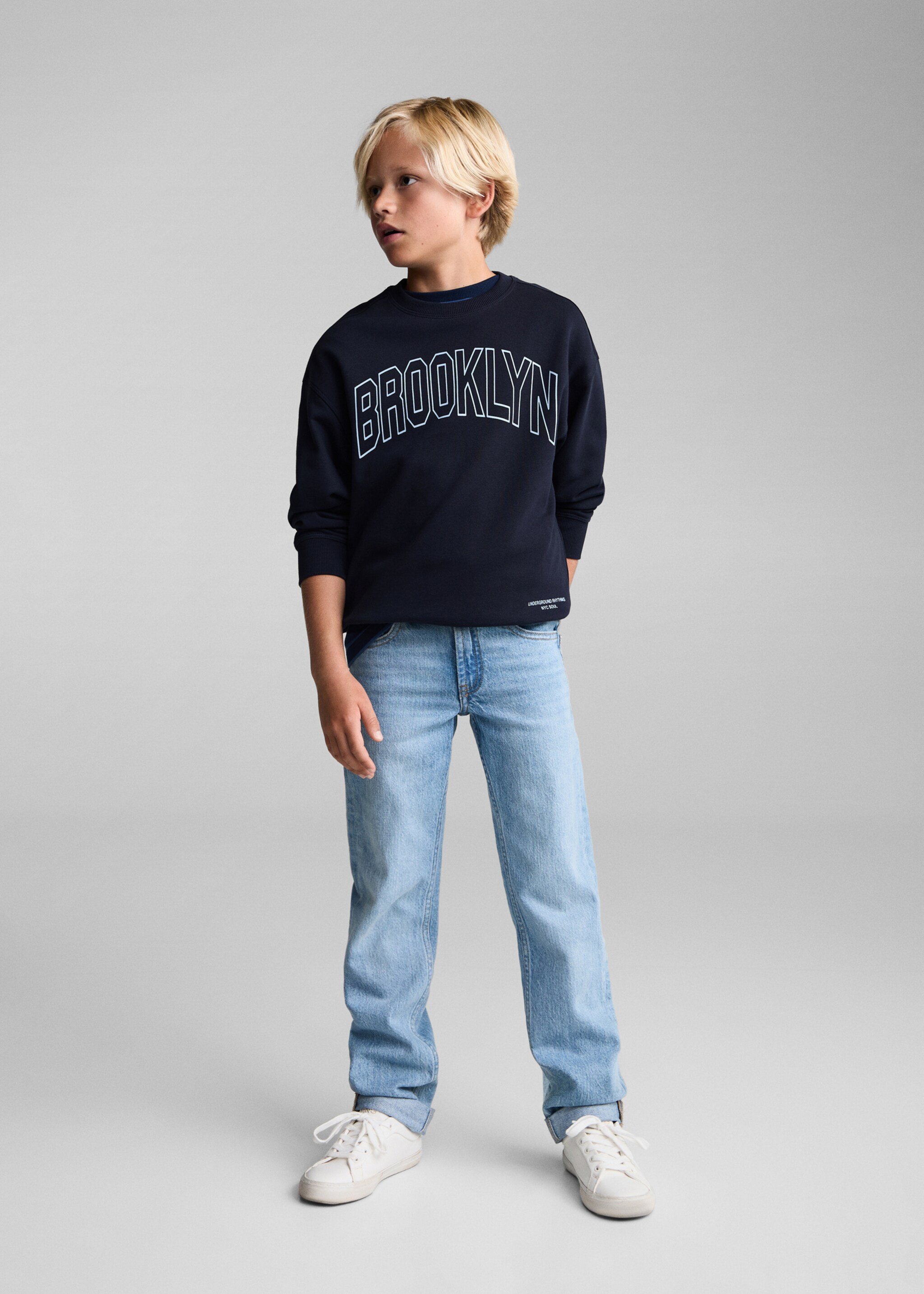 Printed cotton sweatshirt - General plane