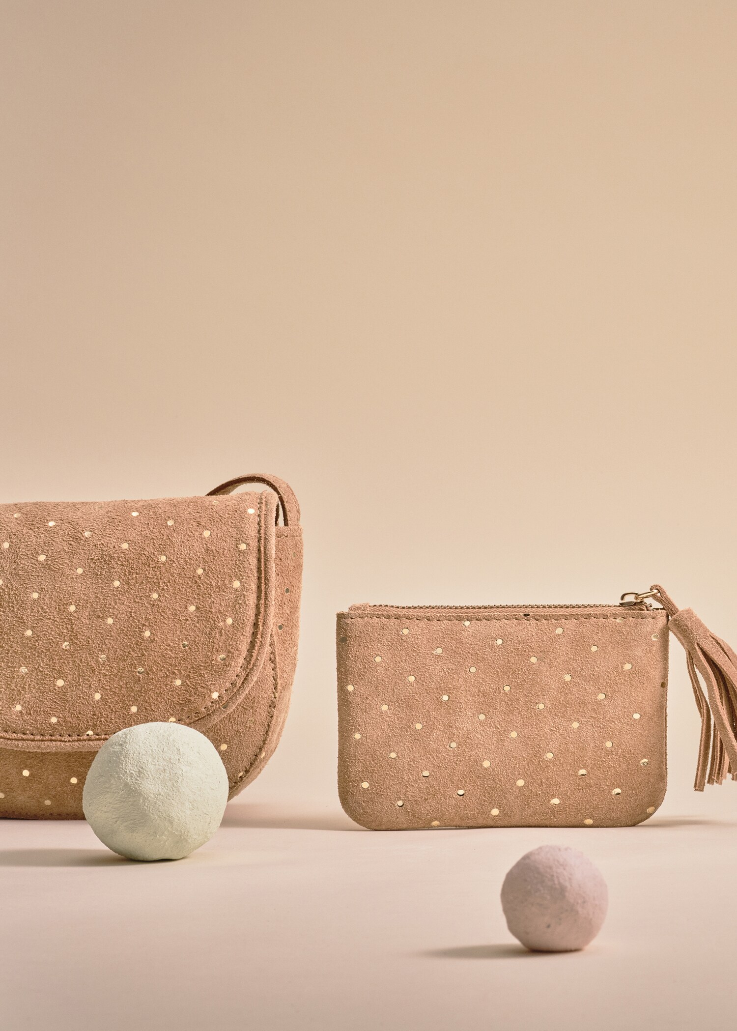 Ledertasche mit Polka Dots - Allgemeine Ansicht