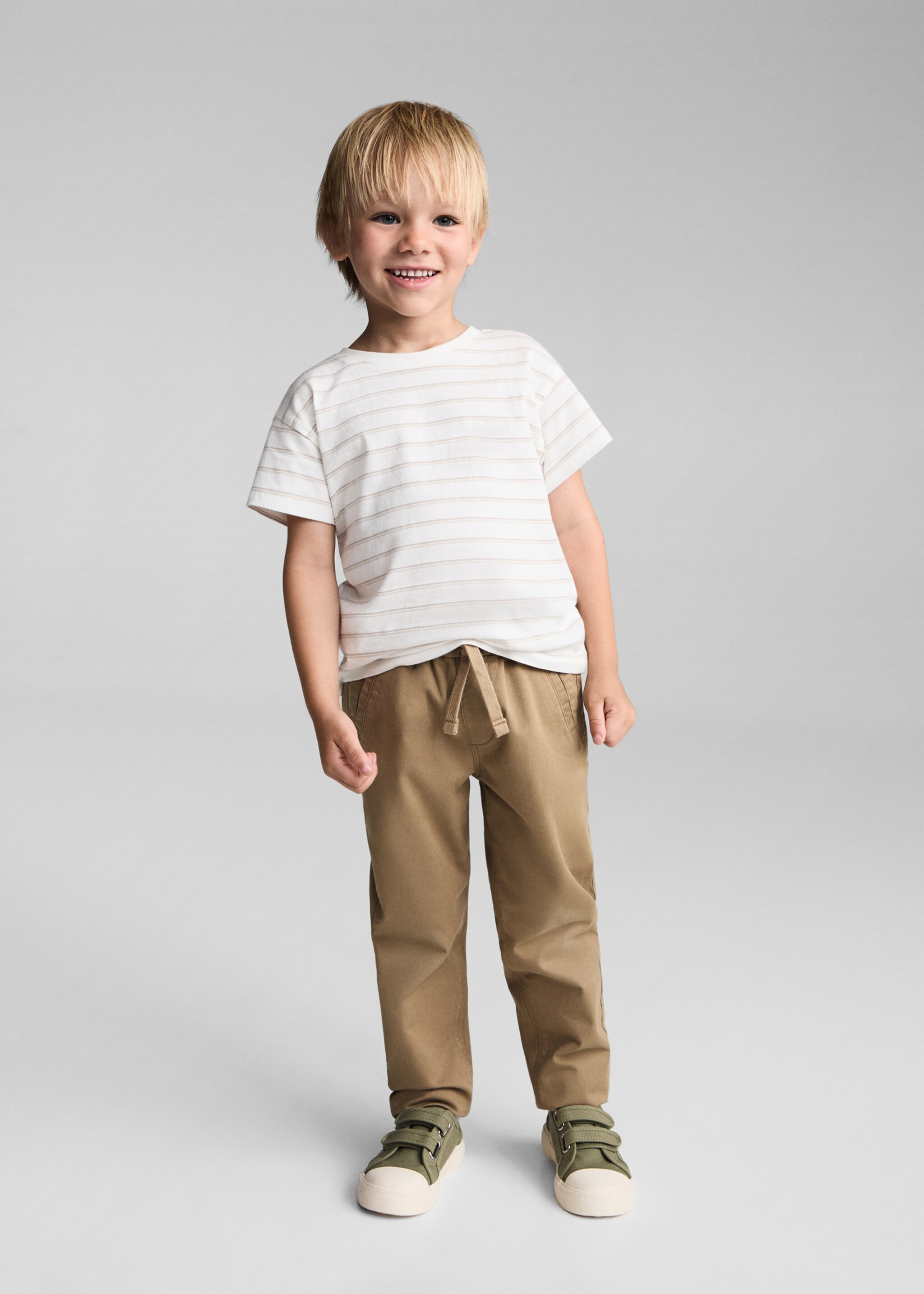 Elastic waist pants - General plane, Medium Brown. Ref: 77083273-00.