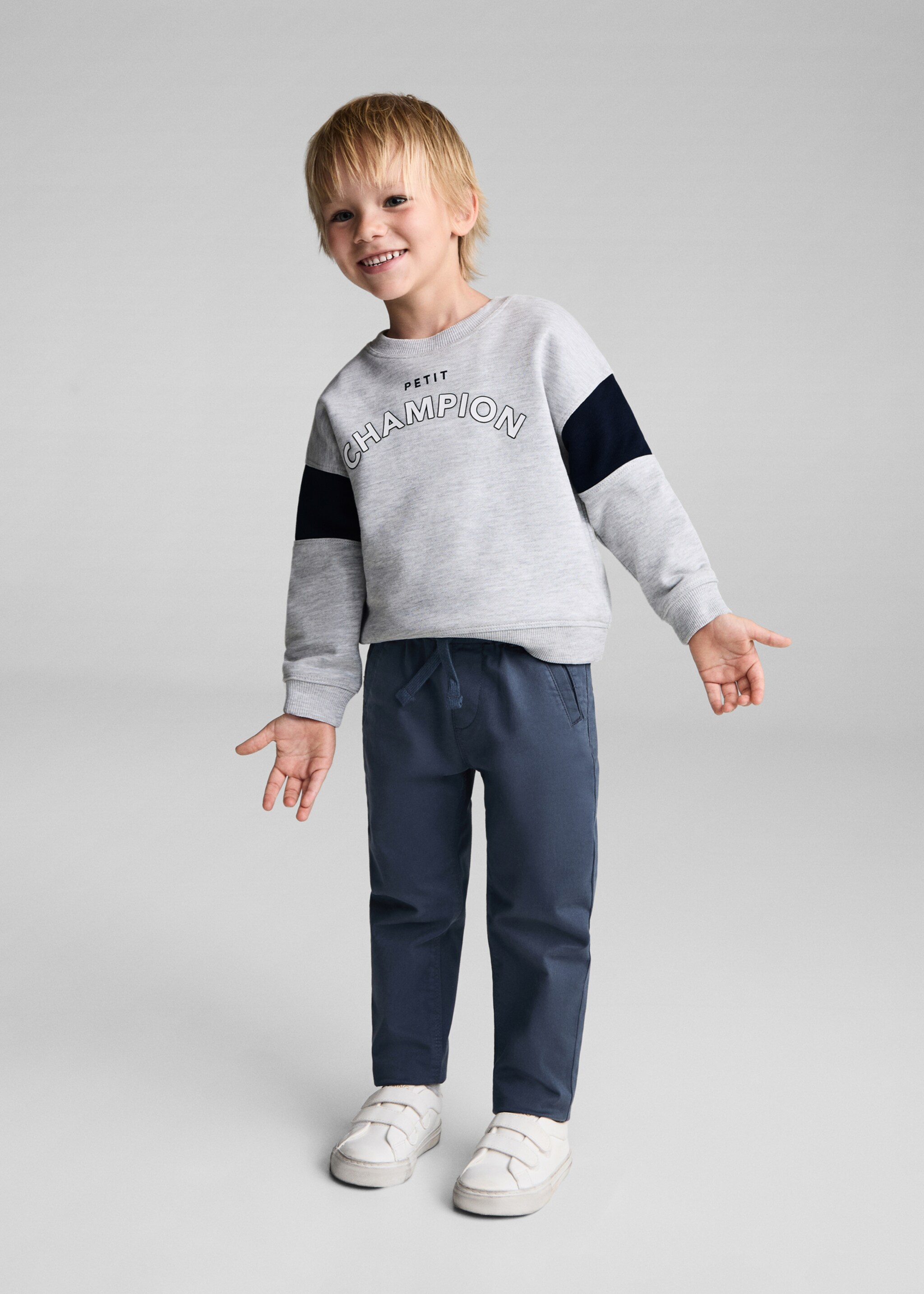 Elastic waist trousers - General plane, Blue. Ref: 77083273-00.