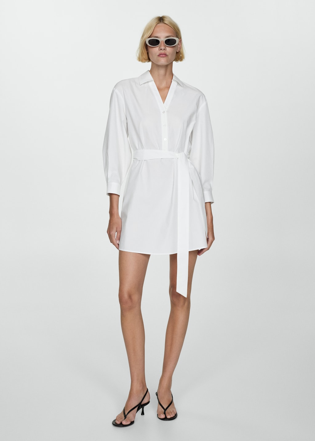 Bow shirt dress