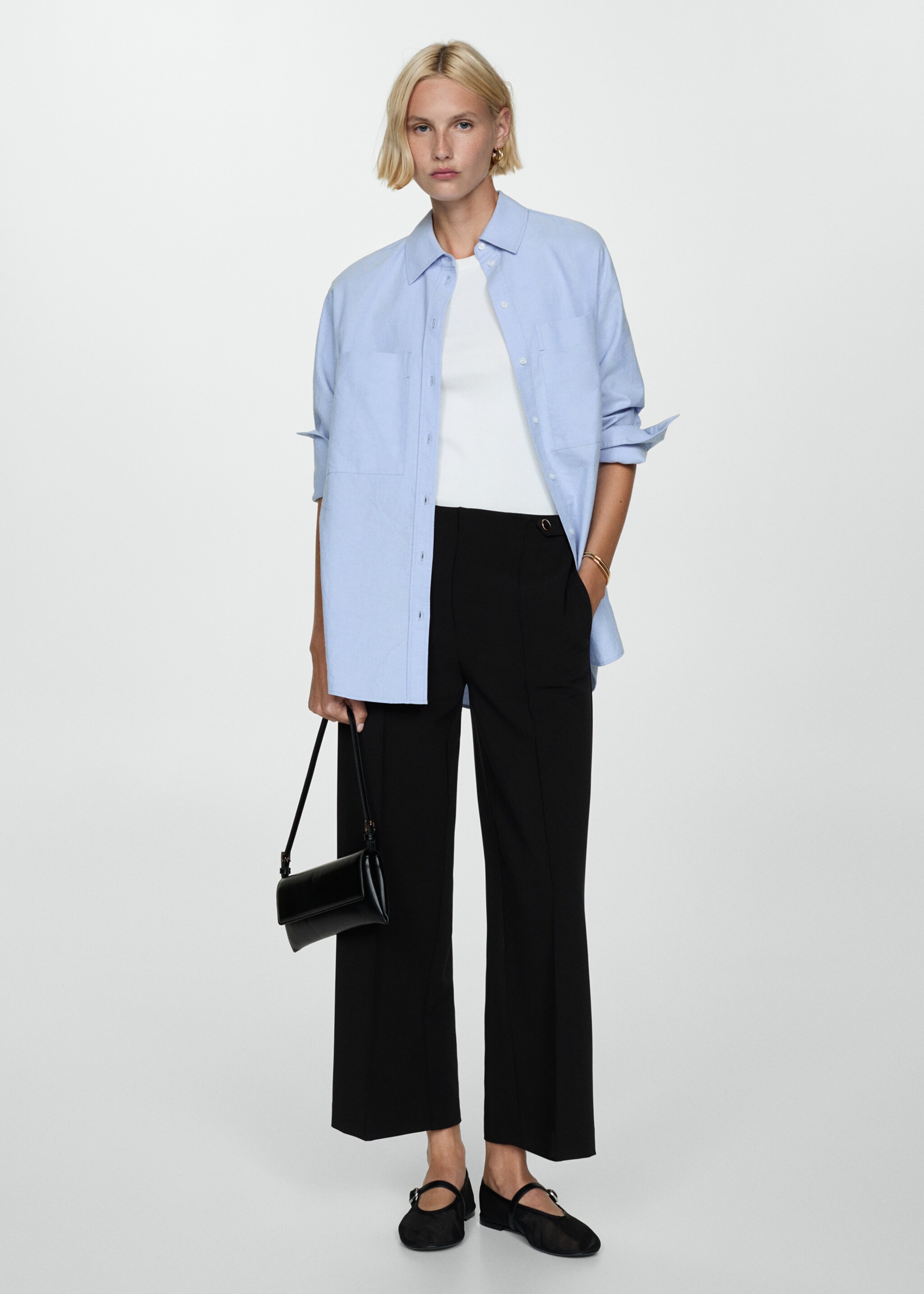 Buttons straight-fit trousers - General plane