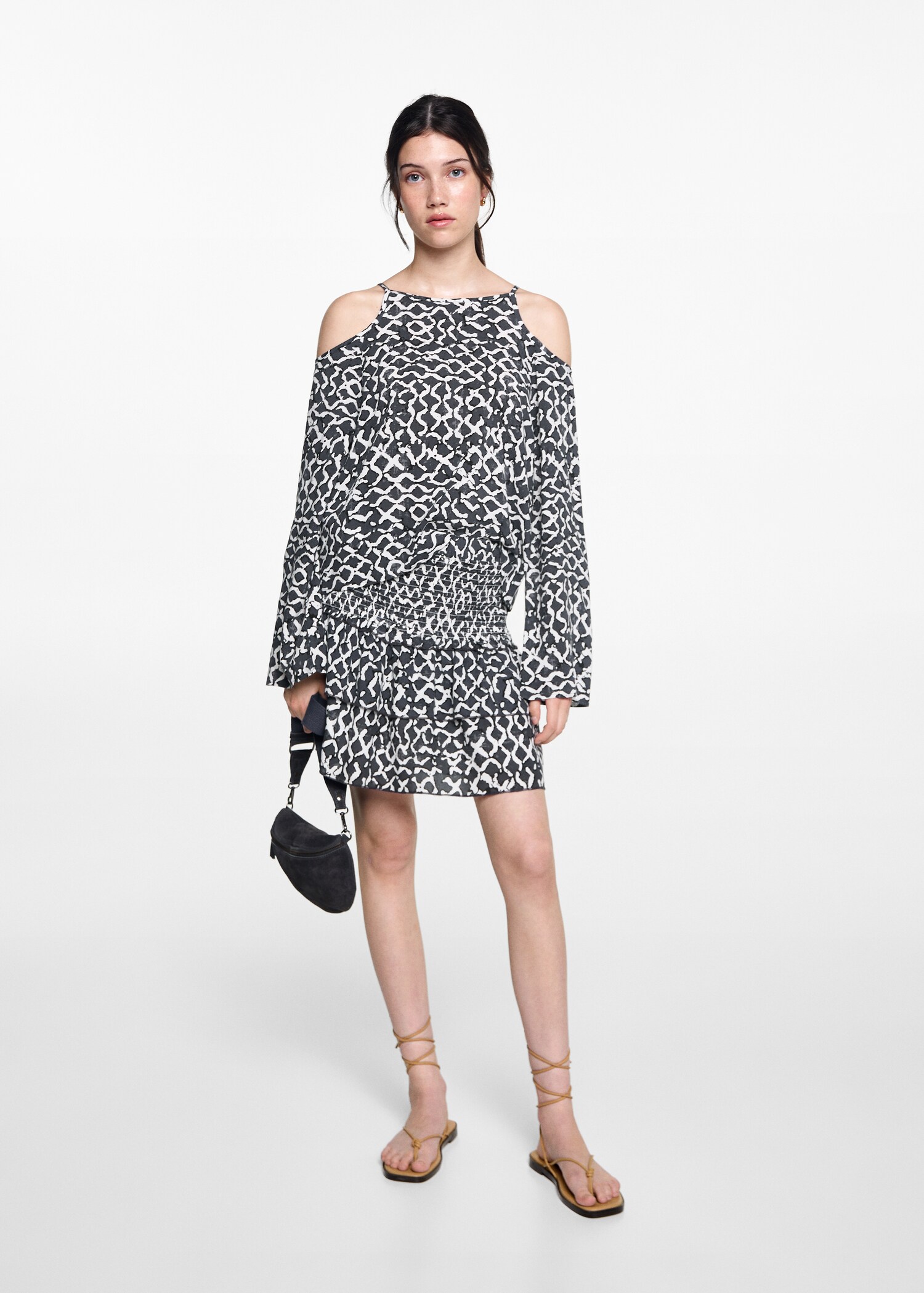 Gathered skirt with ruffles - General plane