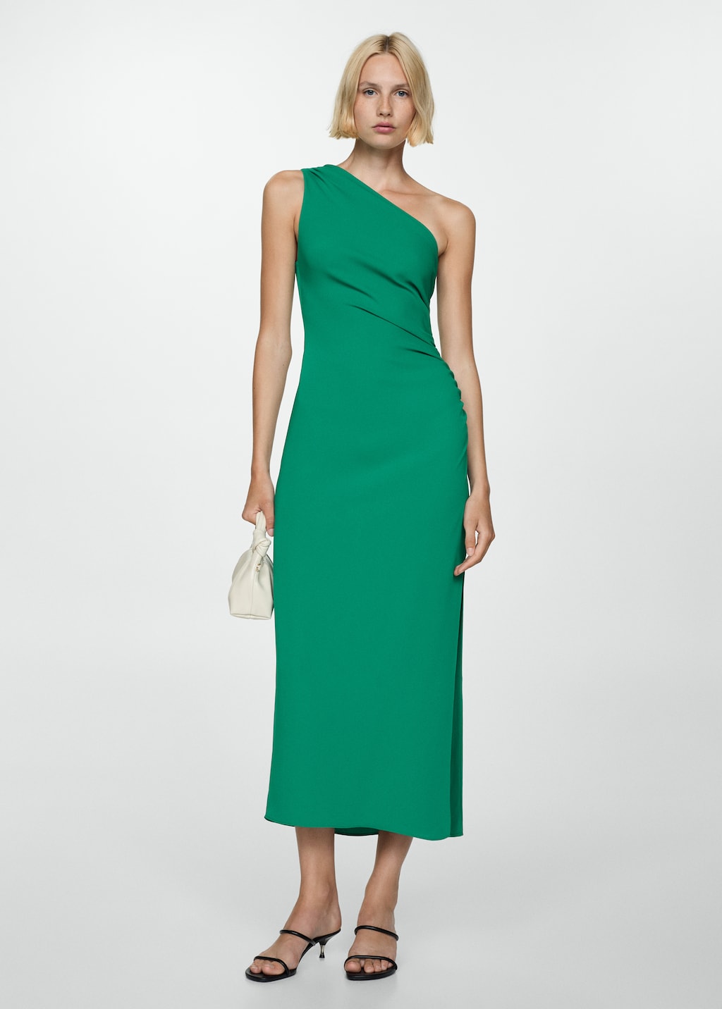 美品2016FOXEYDAISY eyelet grosgrain dress Women's The A&F Giselle Pleated One-Shoulder Cutout Maxi