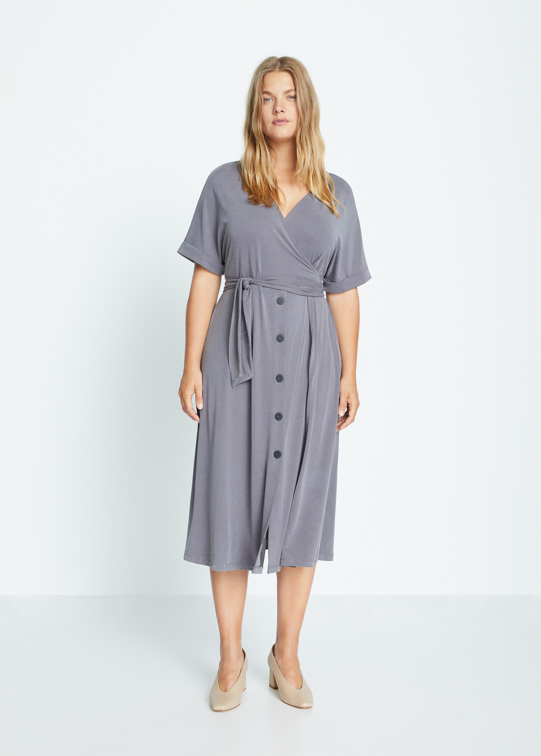 Knotted modal-blend dress - General plane