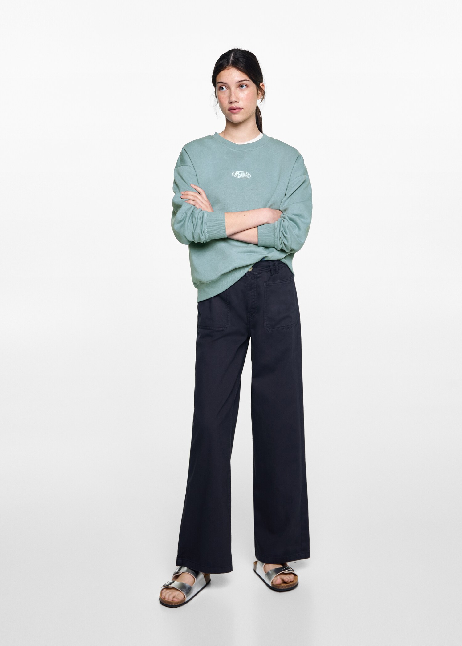 Embroidered message sweatshirt - General plane