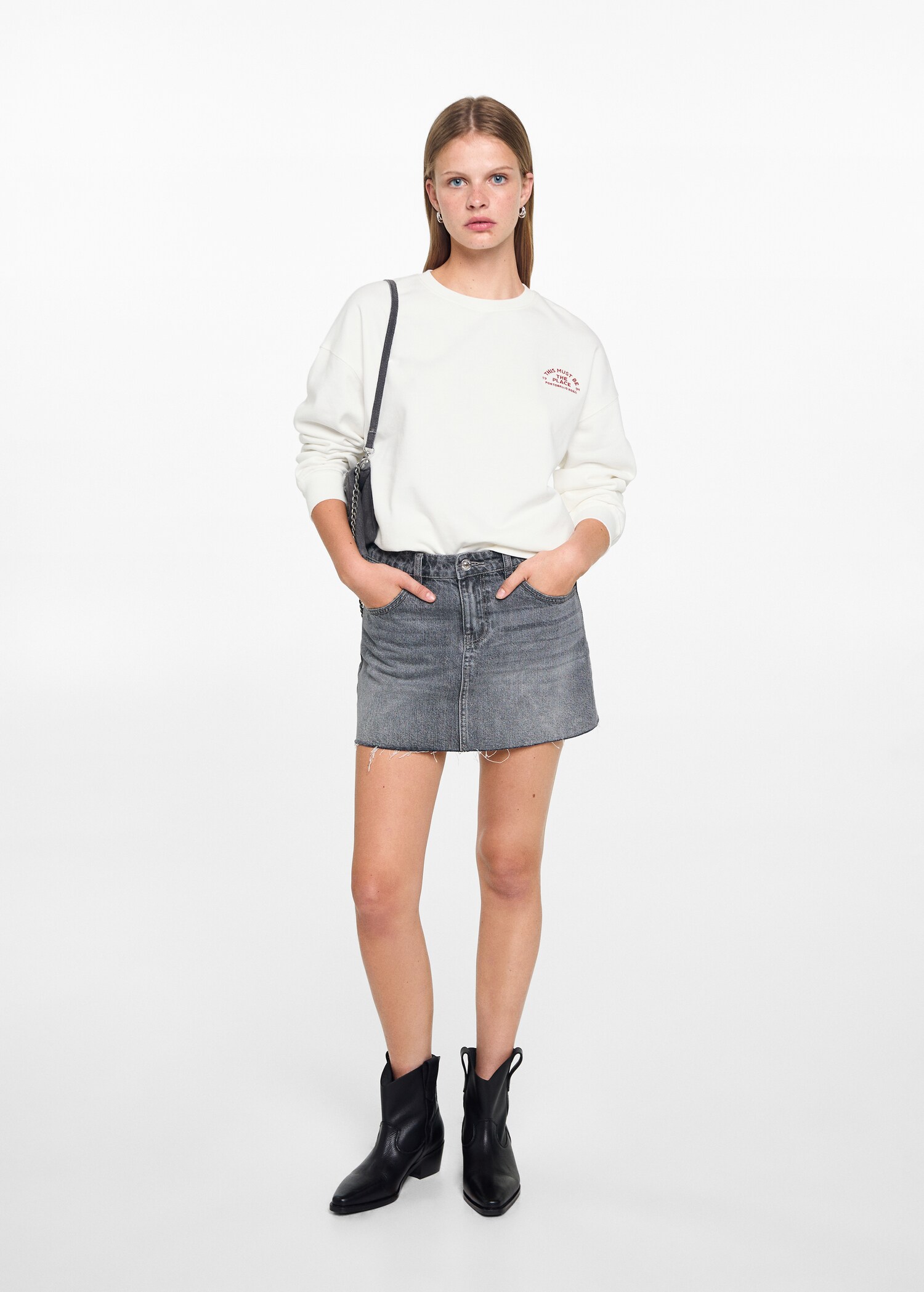 Printed cotton sweatshirt - General plane