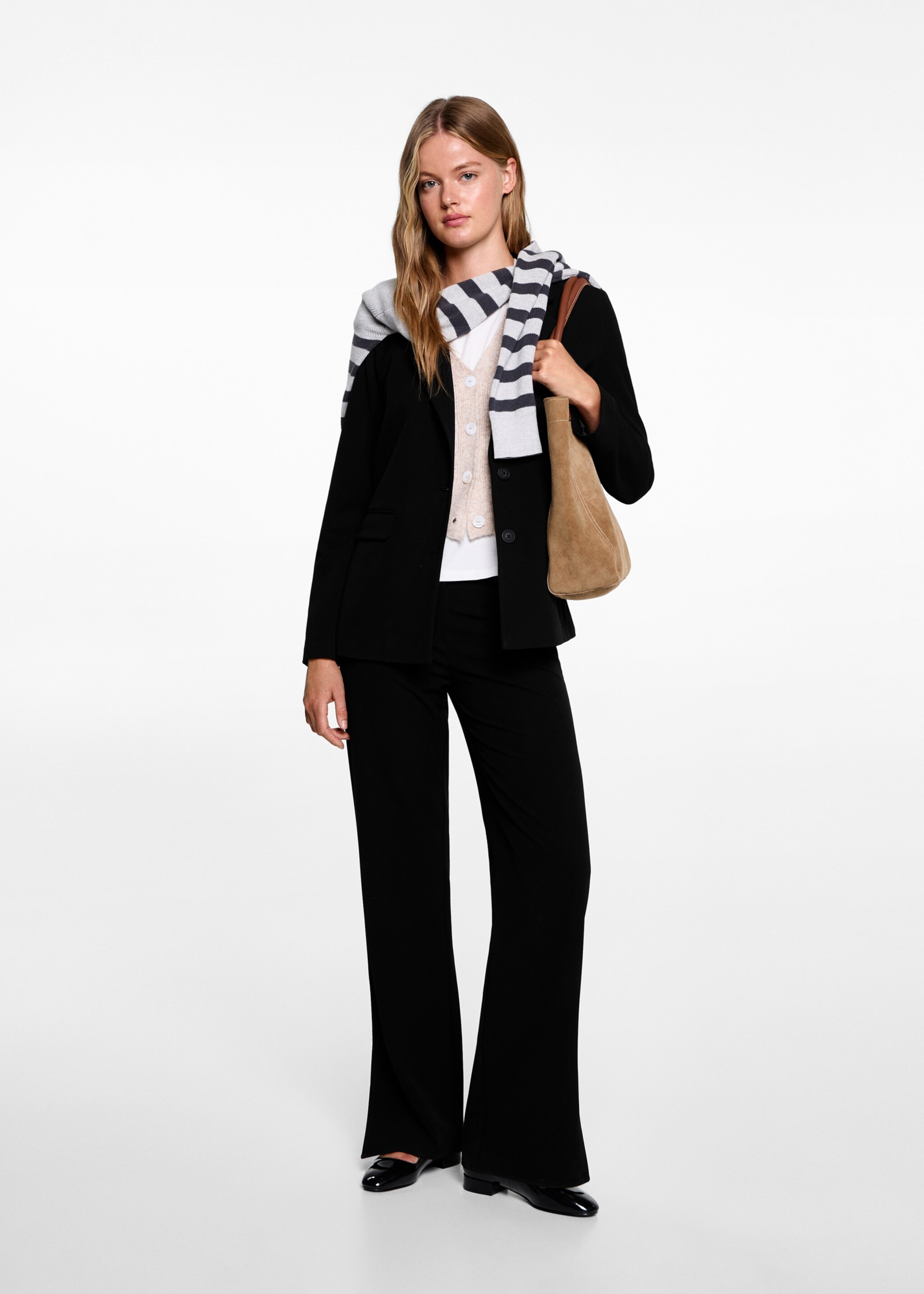 Side slit suit pants - General plane, Black. Ref: 77085999-00.