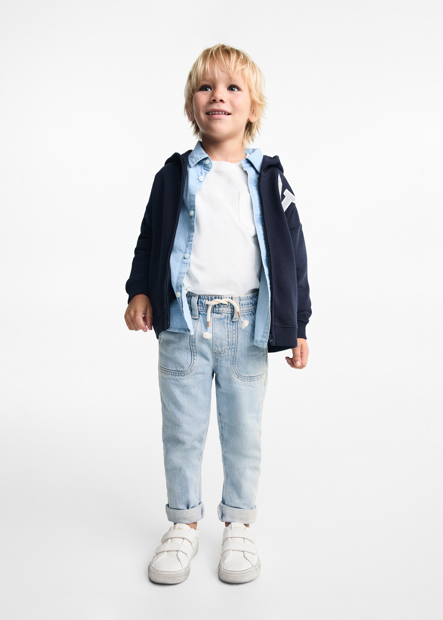 Jeans with elastic waist and pockets - General plane