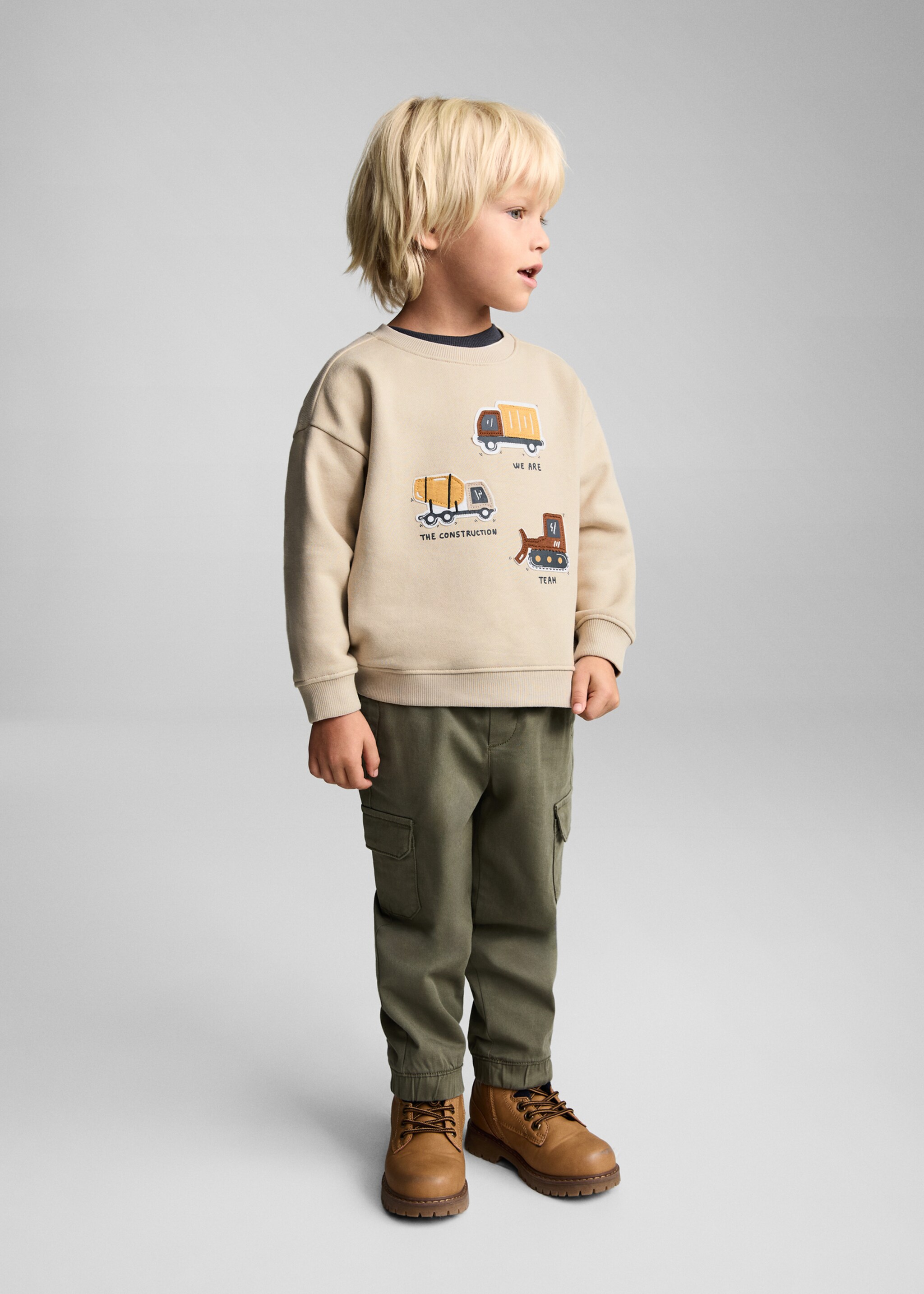 Path print sweatshirt - General plane, Sand. Ref: 77086735-00.