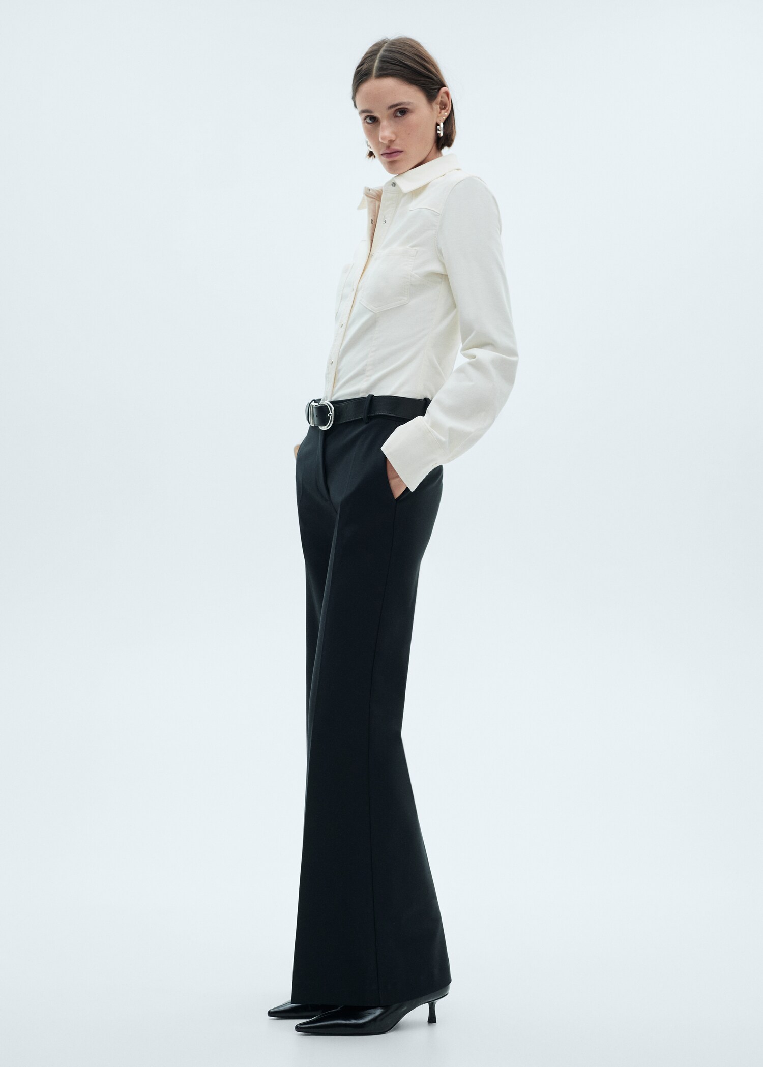 Micro-corduroy shirt with pockets - General plane
