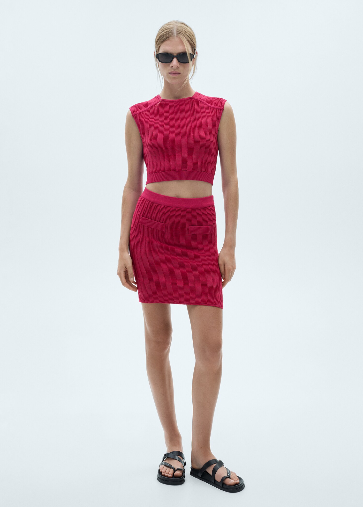 Minifalda punto - Plano general