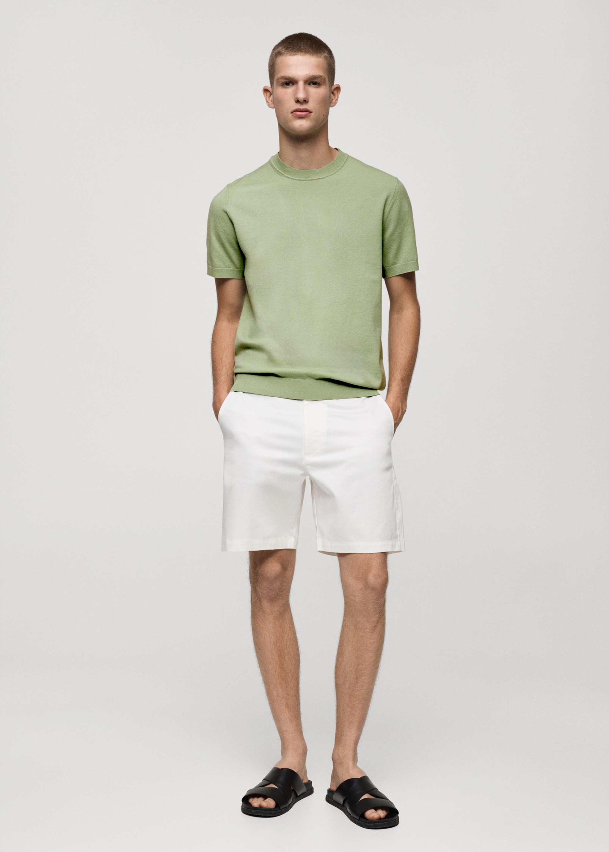 Camiseta punto fino regular fit - Plano general
