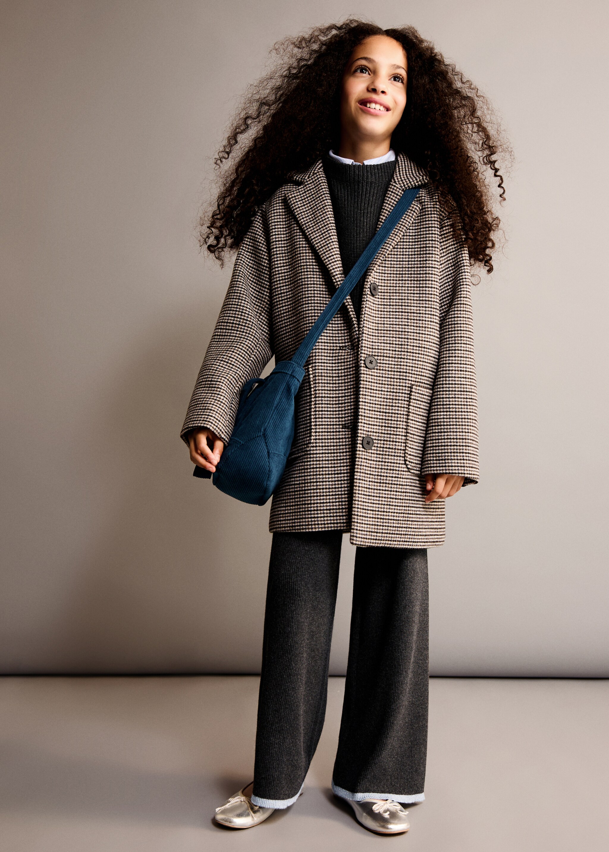 Ribbed knit trousers - General plane, Charcoal. Ref: 77087699-00.