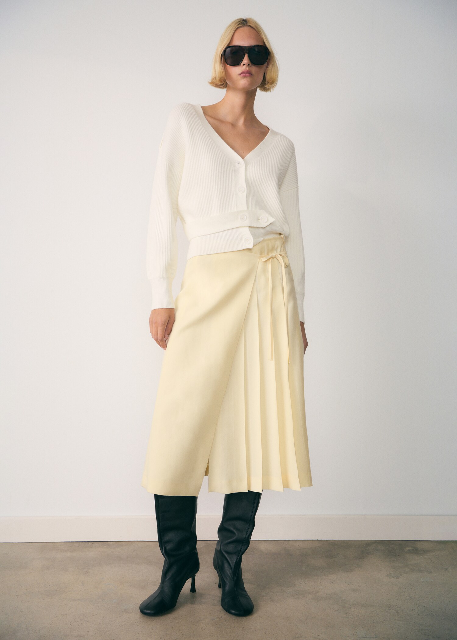 Cardigan lanière boutons - Plan général