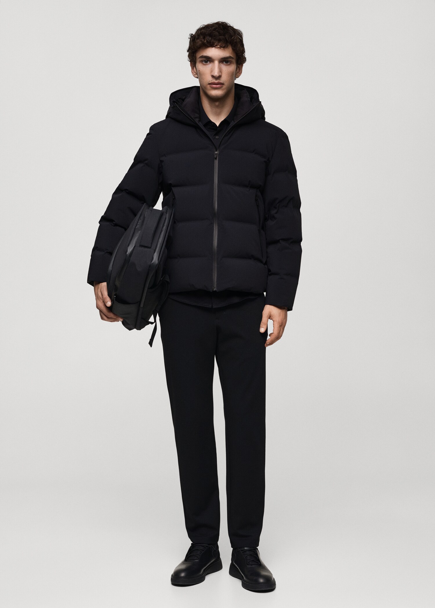 Anorak imperméable rembourrage duvet et plumes - Plan général
