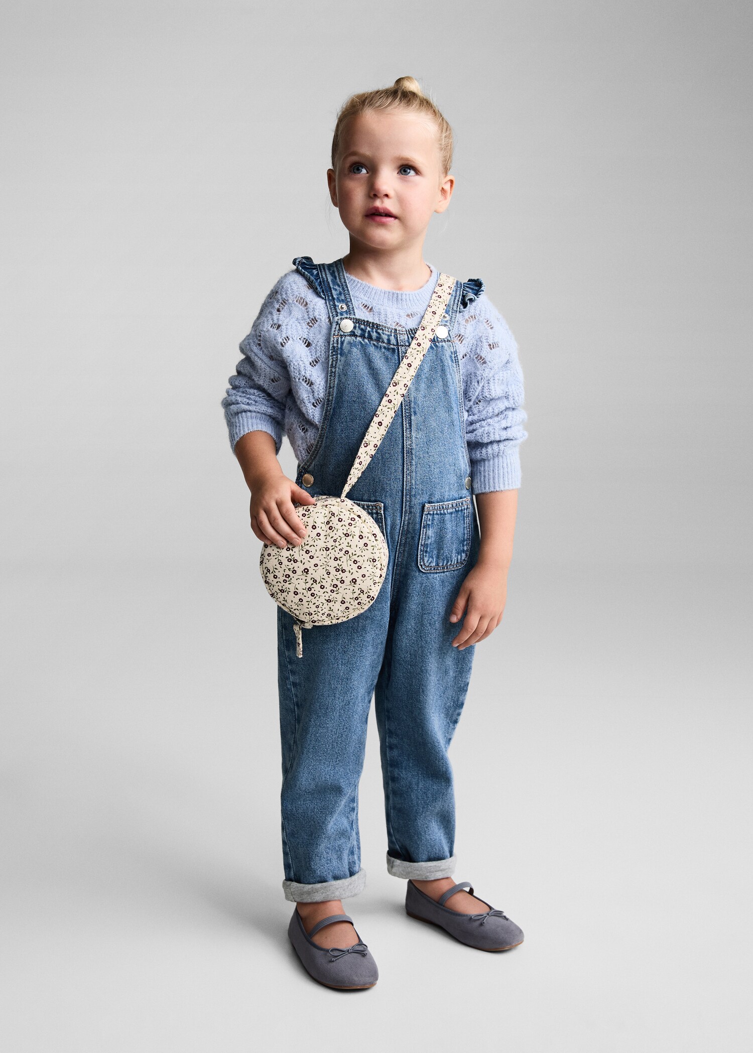 Peto vaquero forrado Bebé niña MANGO OUTLET - Main Image