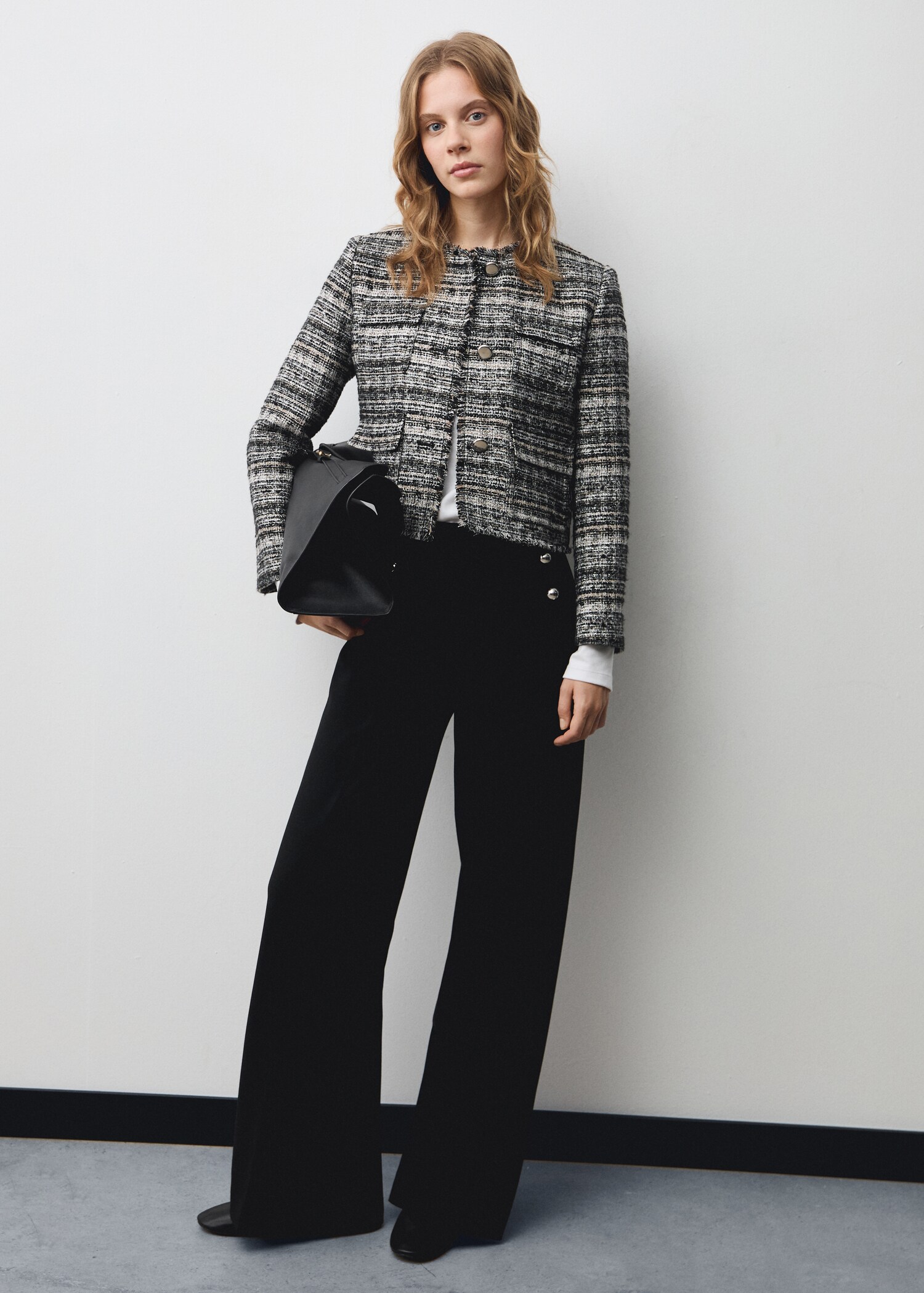 Wideleg-Hose mit Metallic-Details - Allgemeine Ansicht