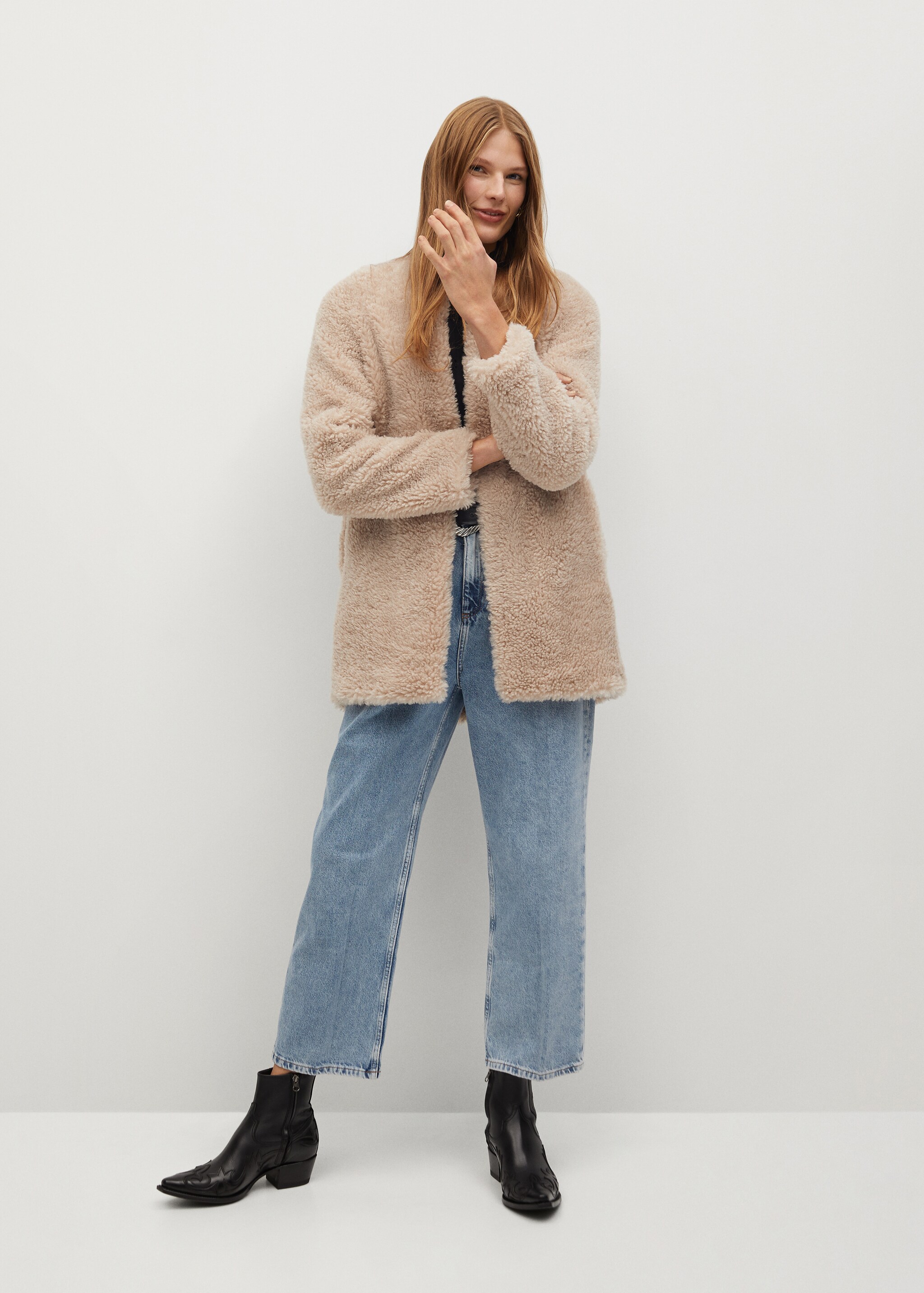 Faux shearling coat - General plane