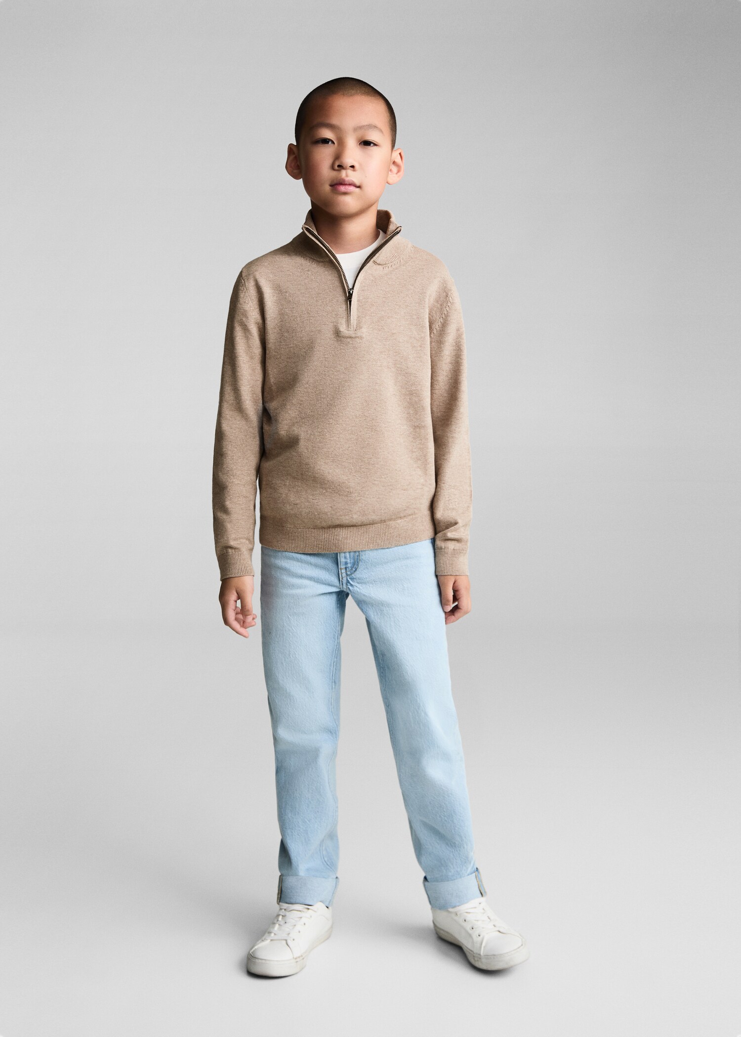 Pullover mit Zip-Kragen - Allgemeine Ansicht