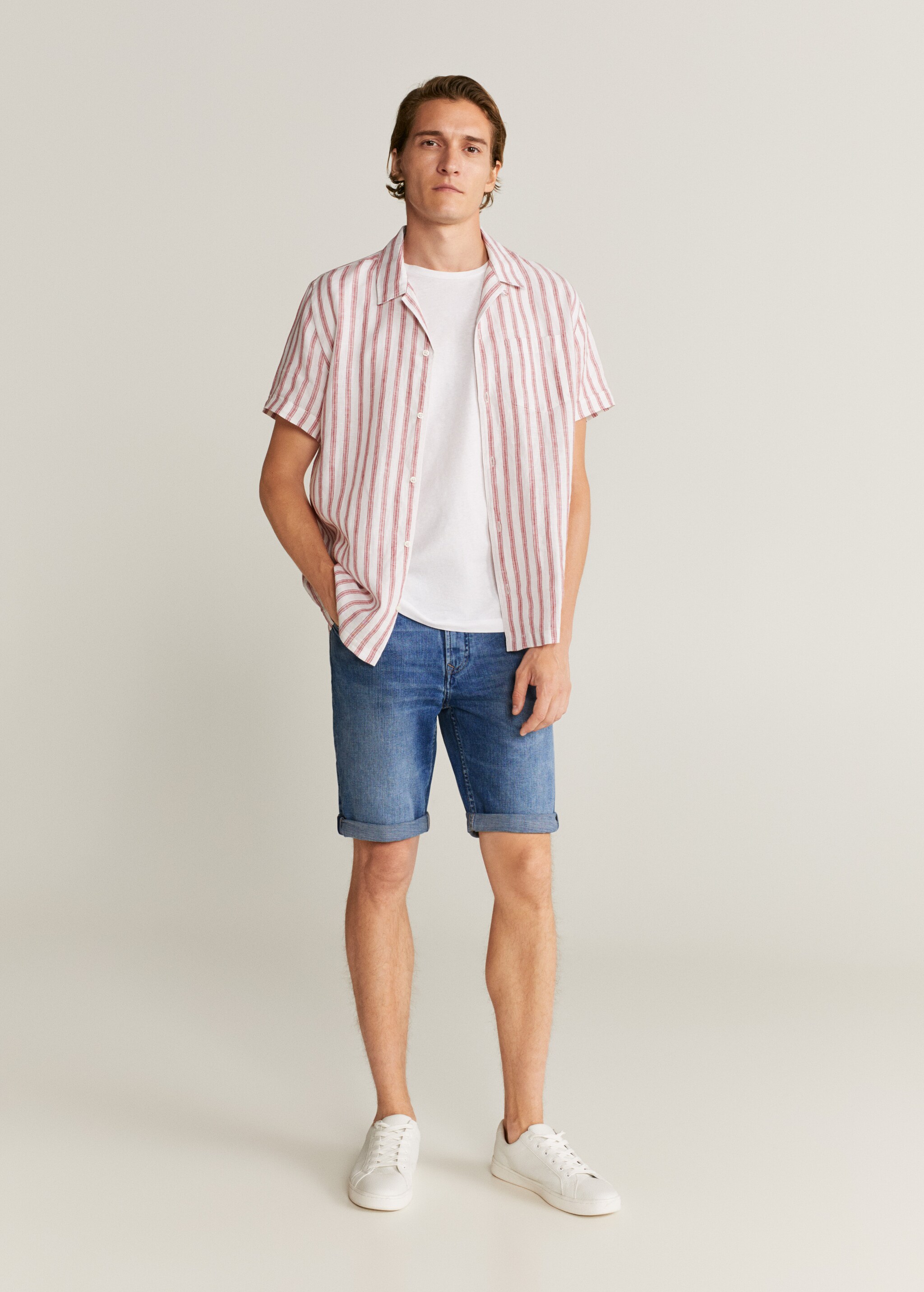 Bermudas denim oscuro - Plano general