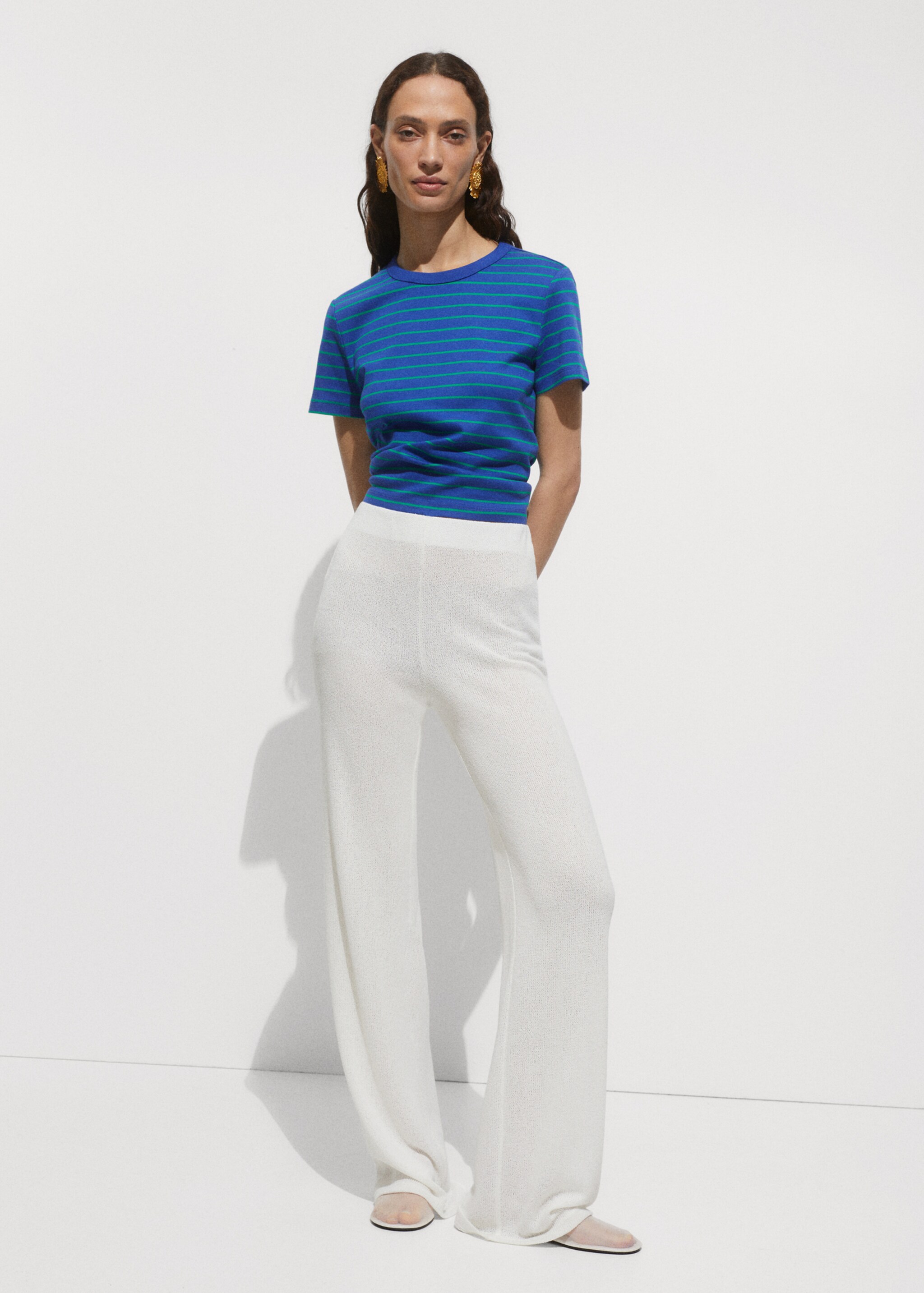 Printed striped T-shirt - General plane, Blue. Ref: 77090608-00.