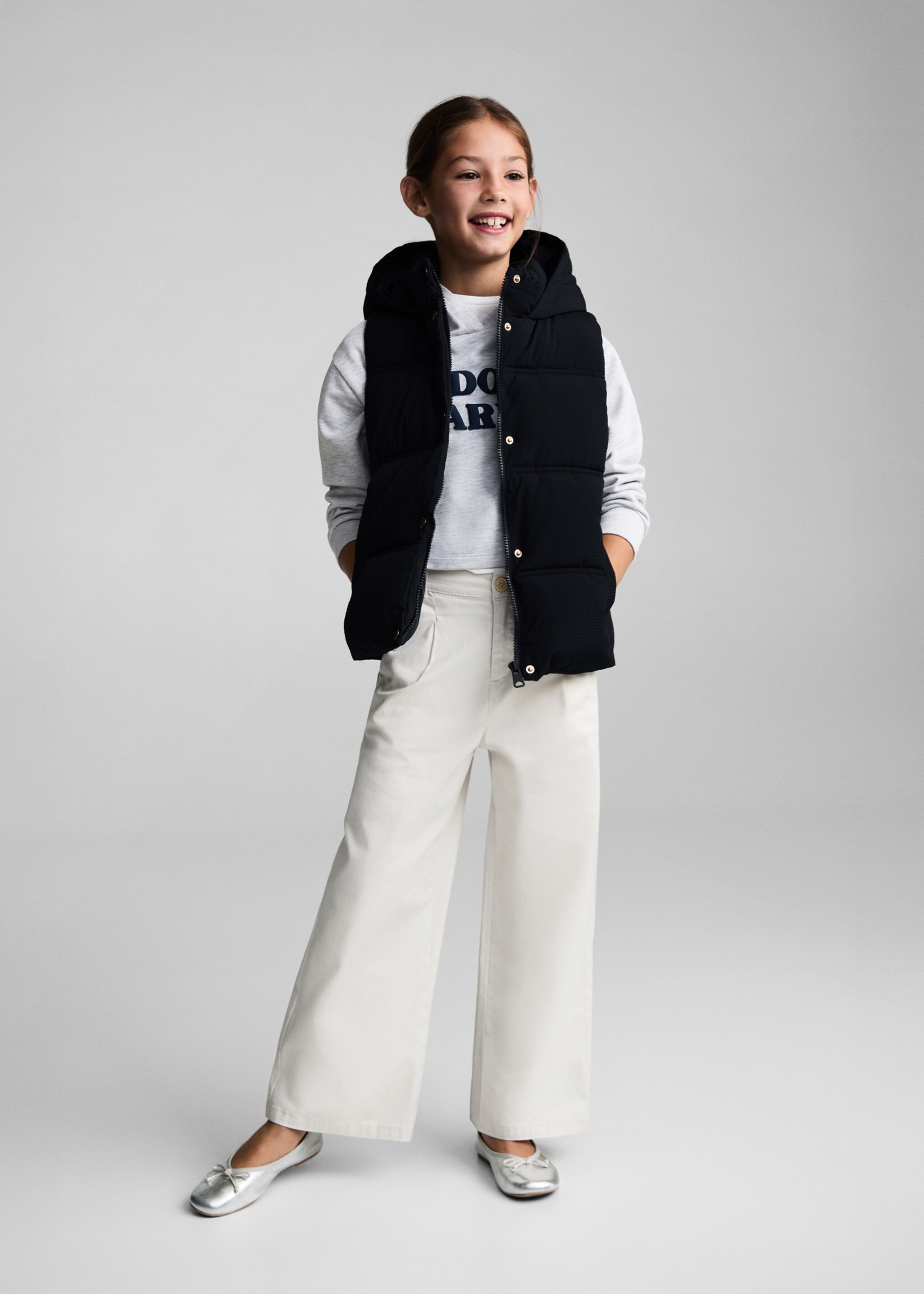 Quilted vest with hood - General plane, Dark Navy. Ref: 77092539-00.