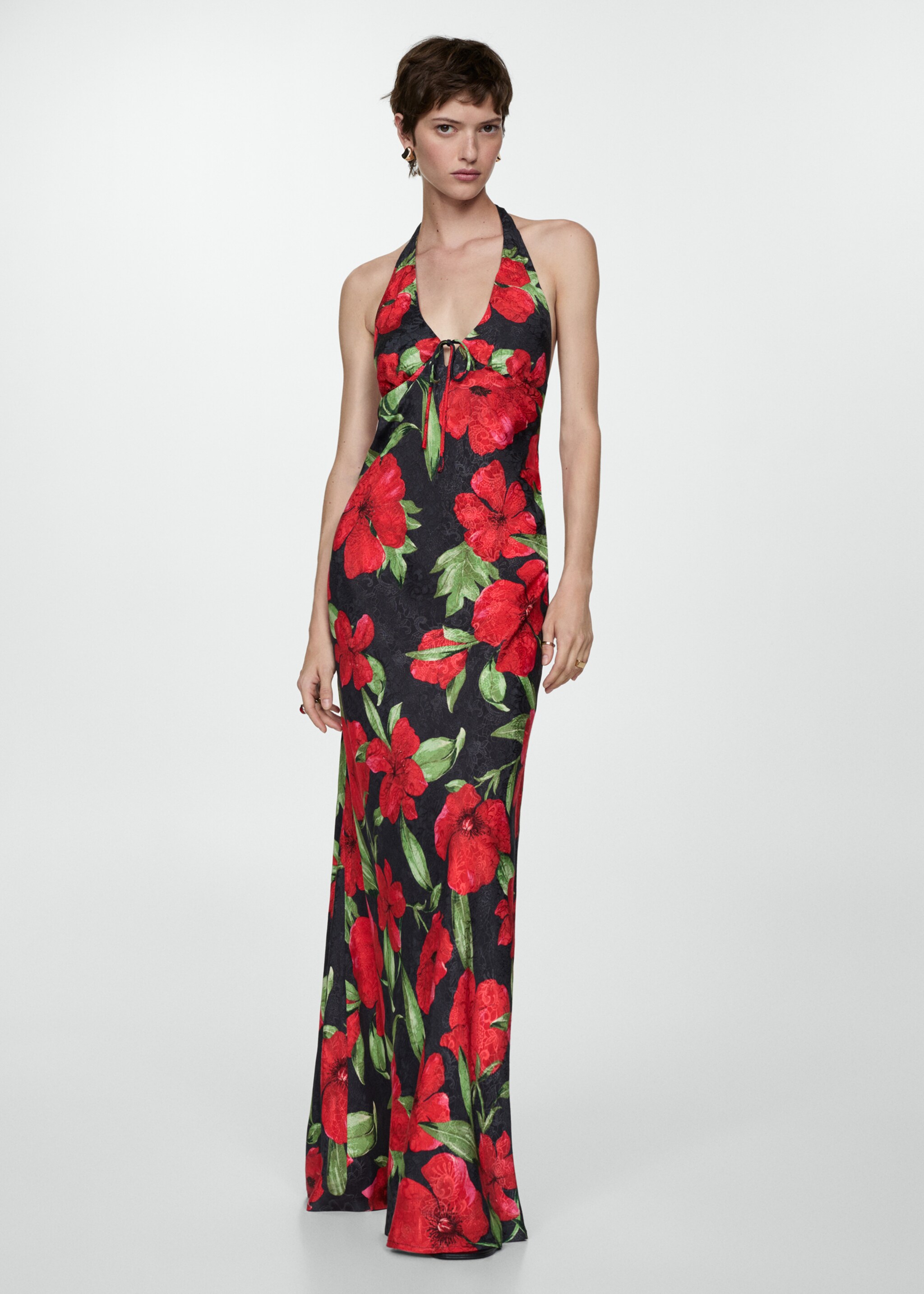 Robe emmanchures américaines fleurs - Plan général