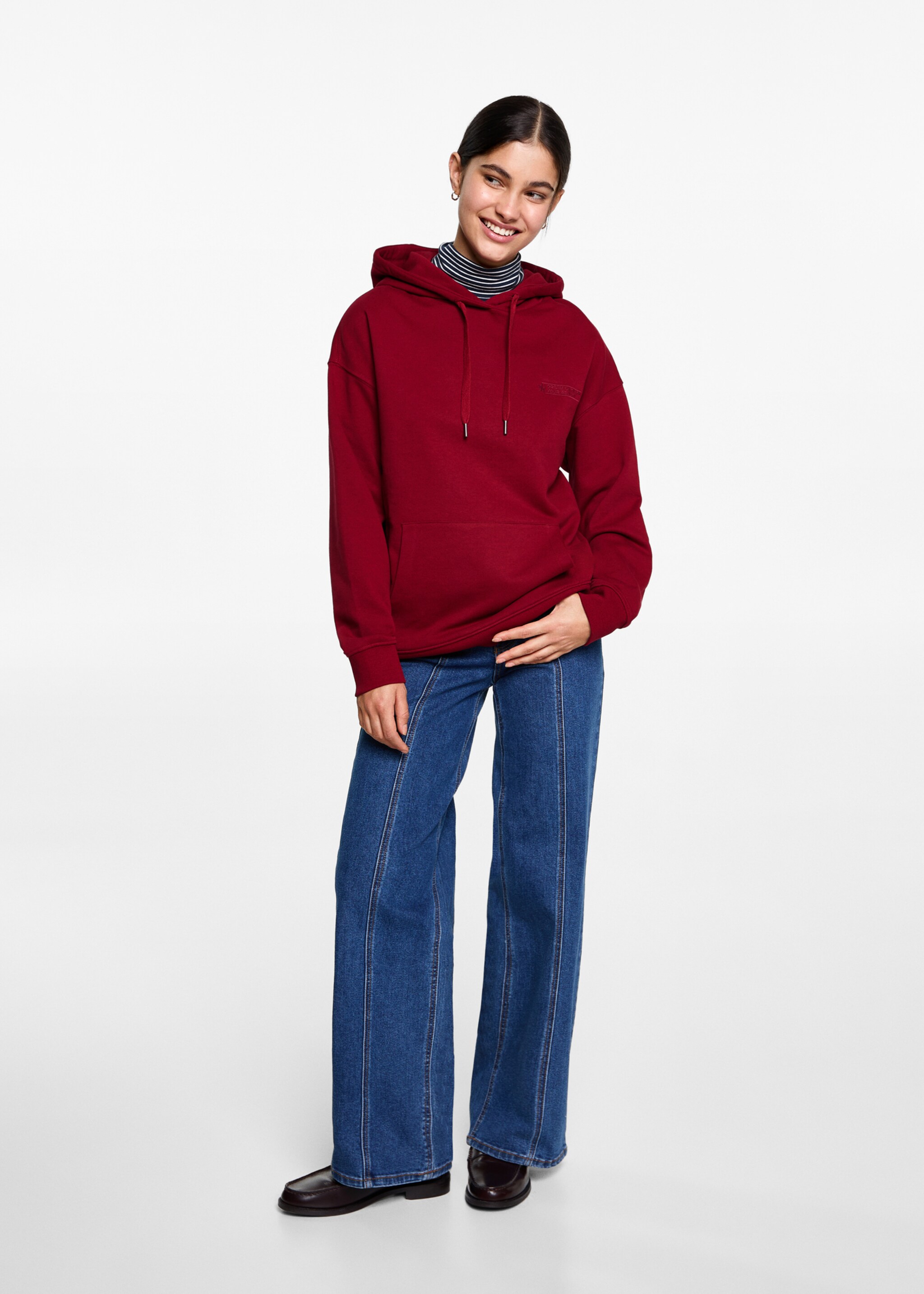 Embroidered detail cotton sweatshirt - General plane, Green. Ref: 77092931-00.