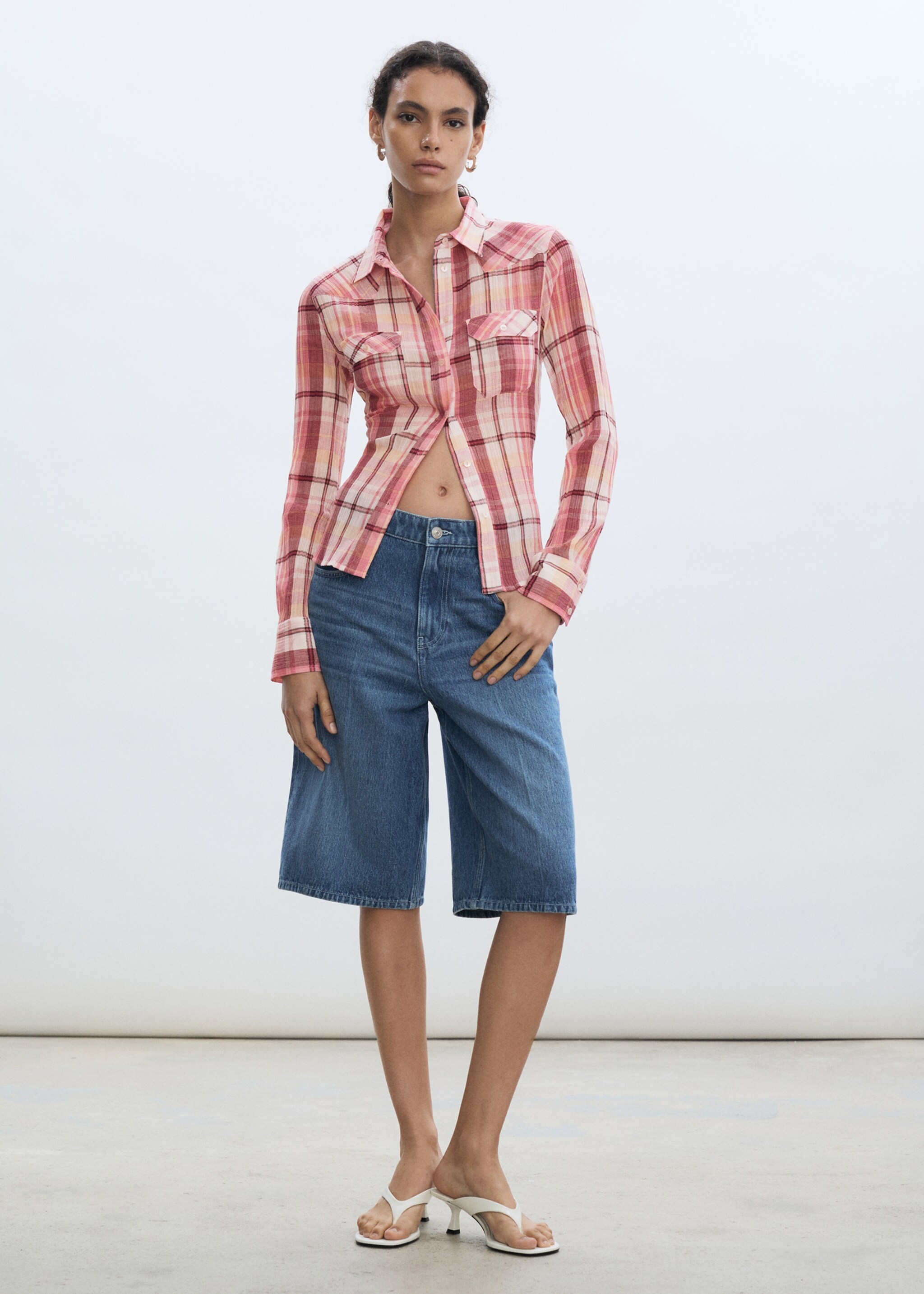 Chemise à carreaux en coton - Plan général