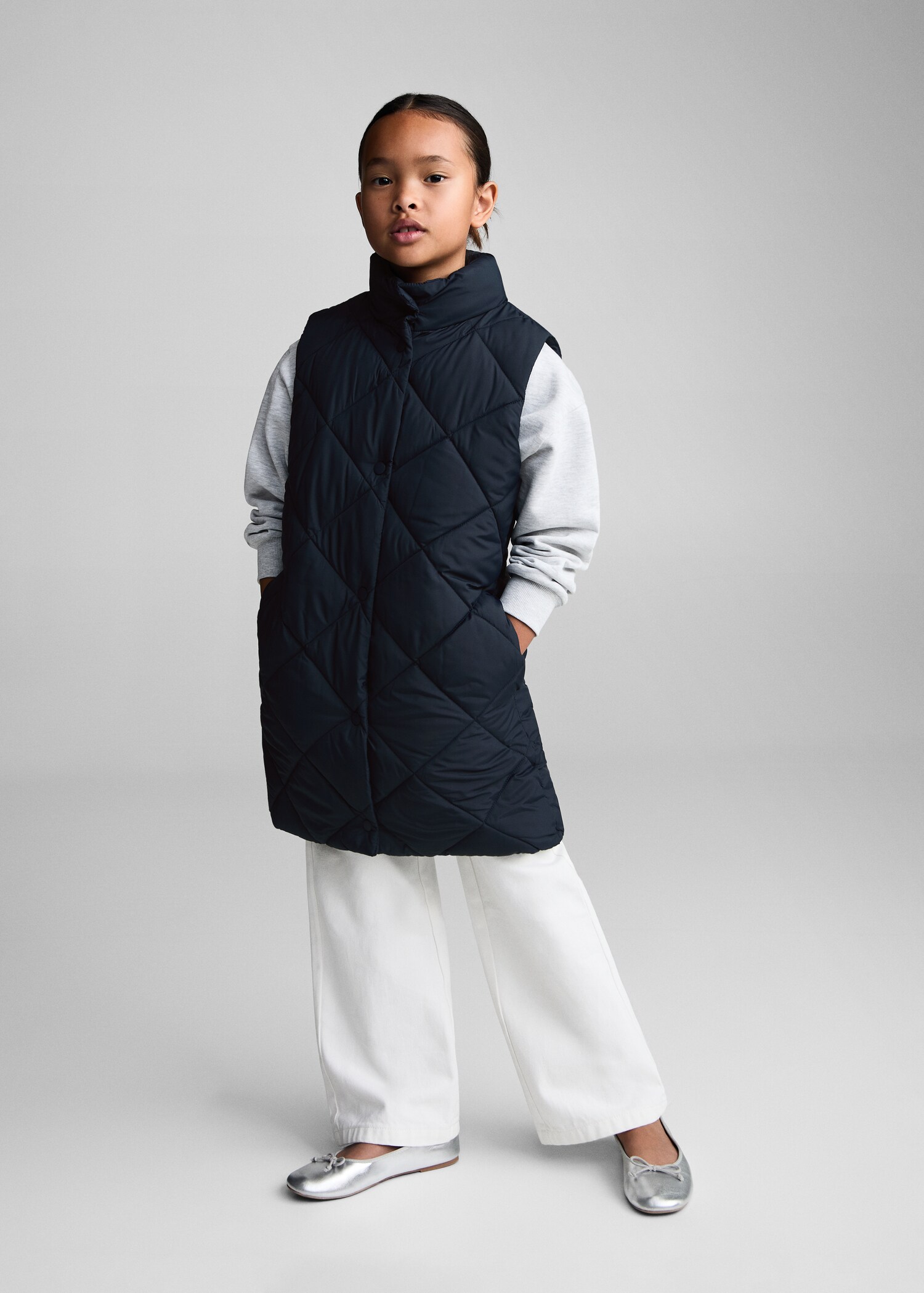 Gilet matelassé long - Plan général