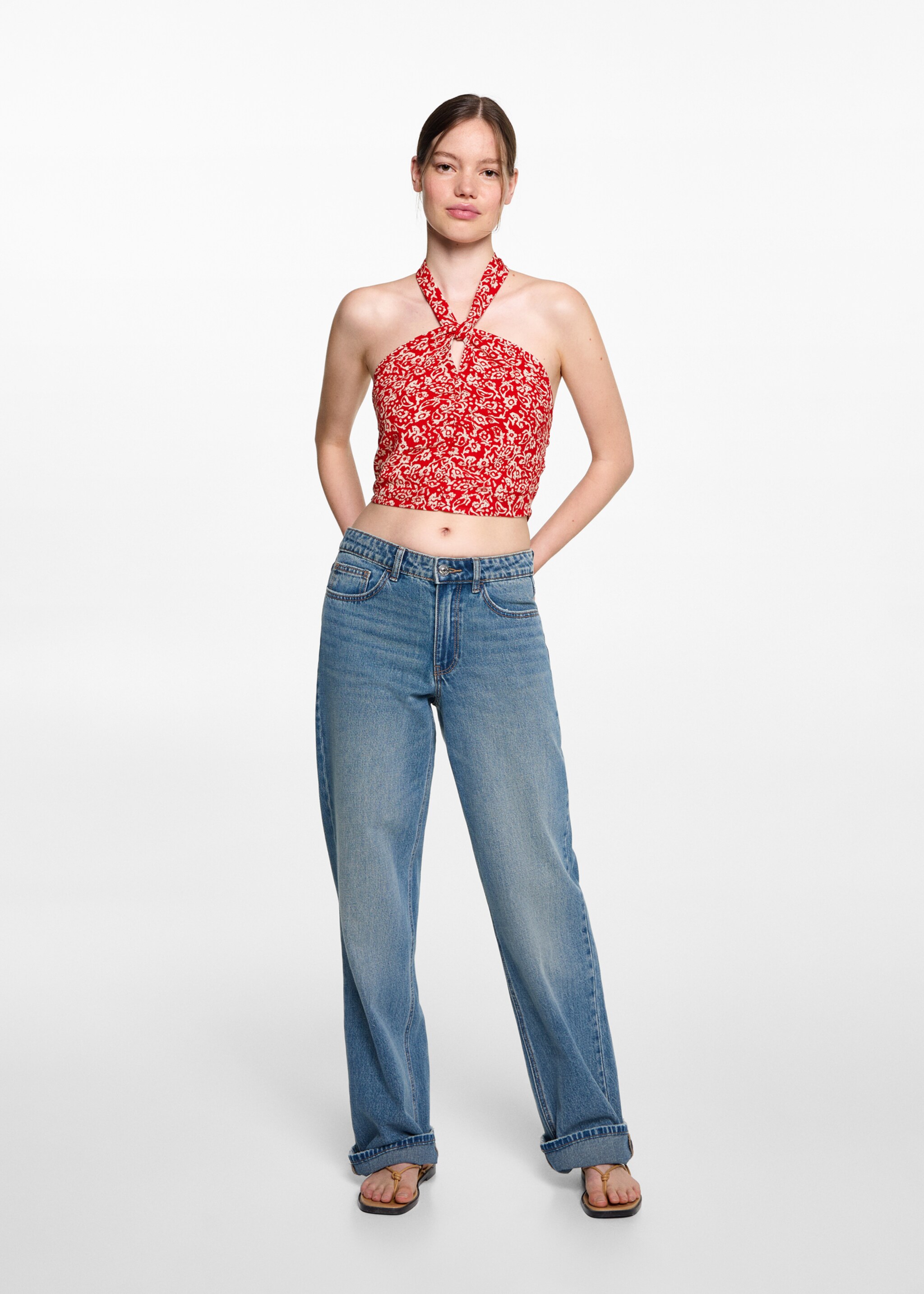 Printed top with knot - General plane