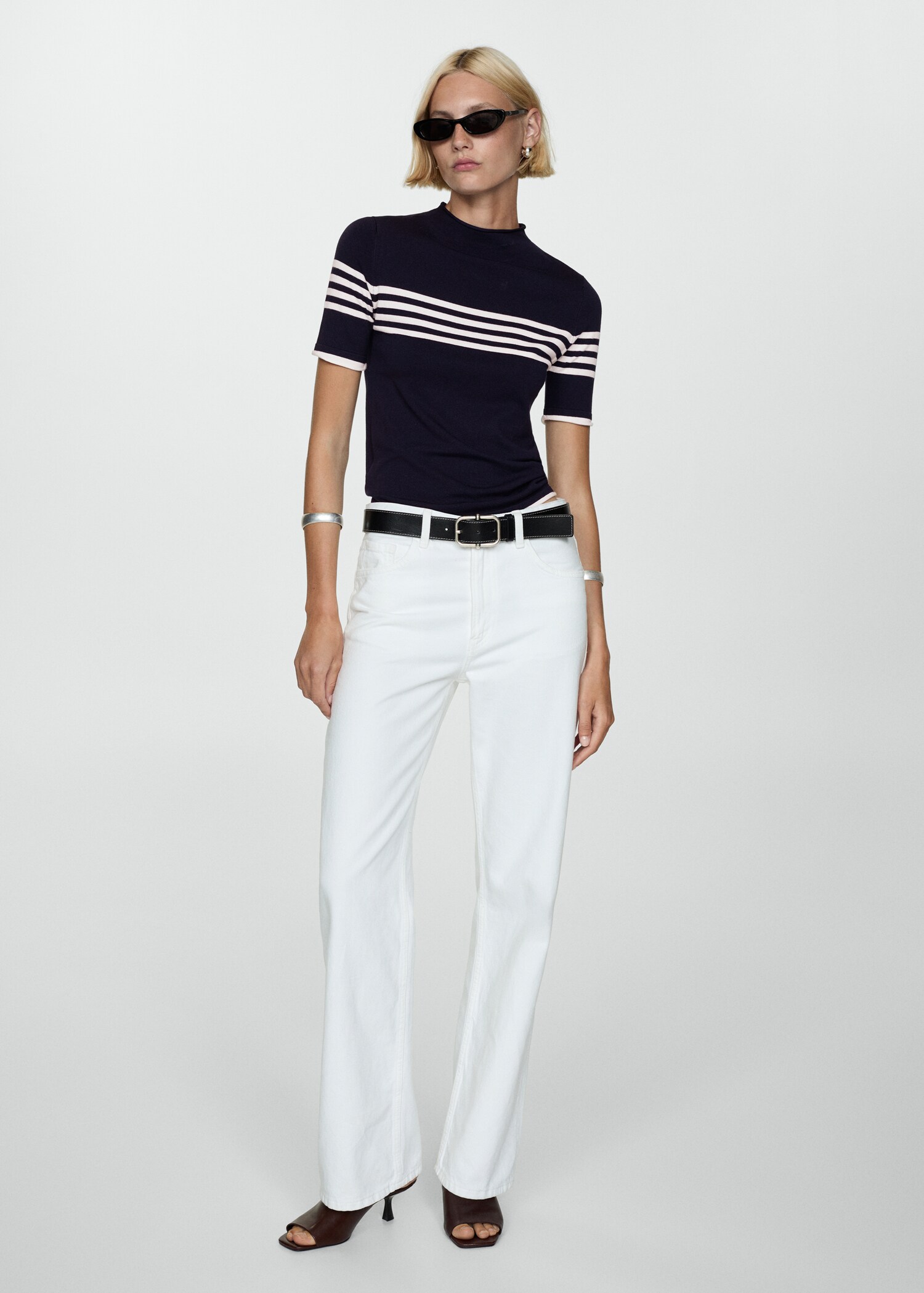 Pull-over rayures maille fine - Plan général