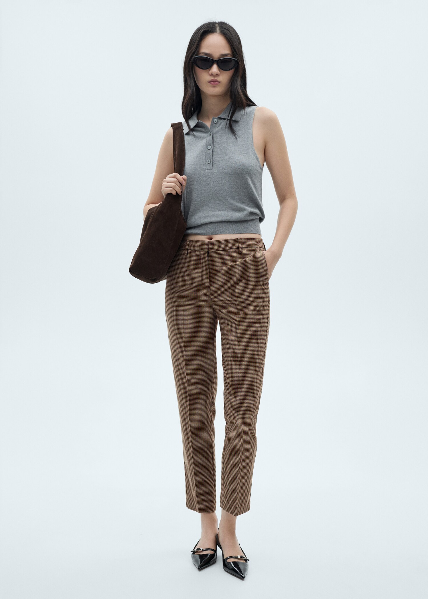 Skinny Hose mit mittelhohem Bund - Allgemeine Ansicht