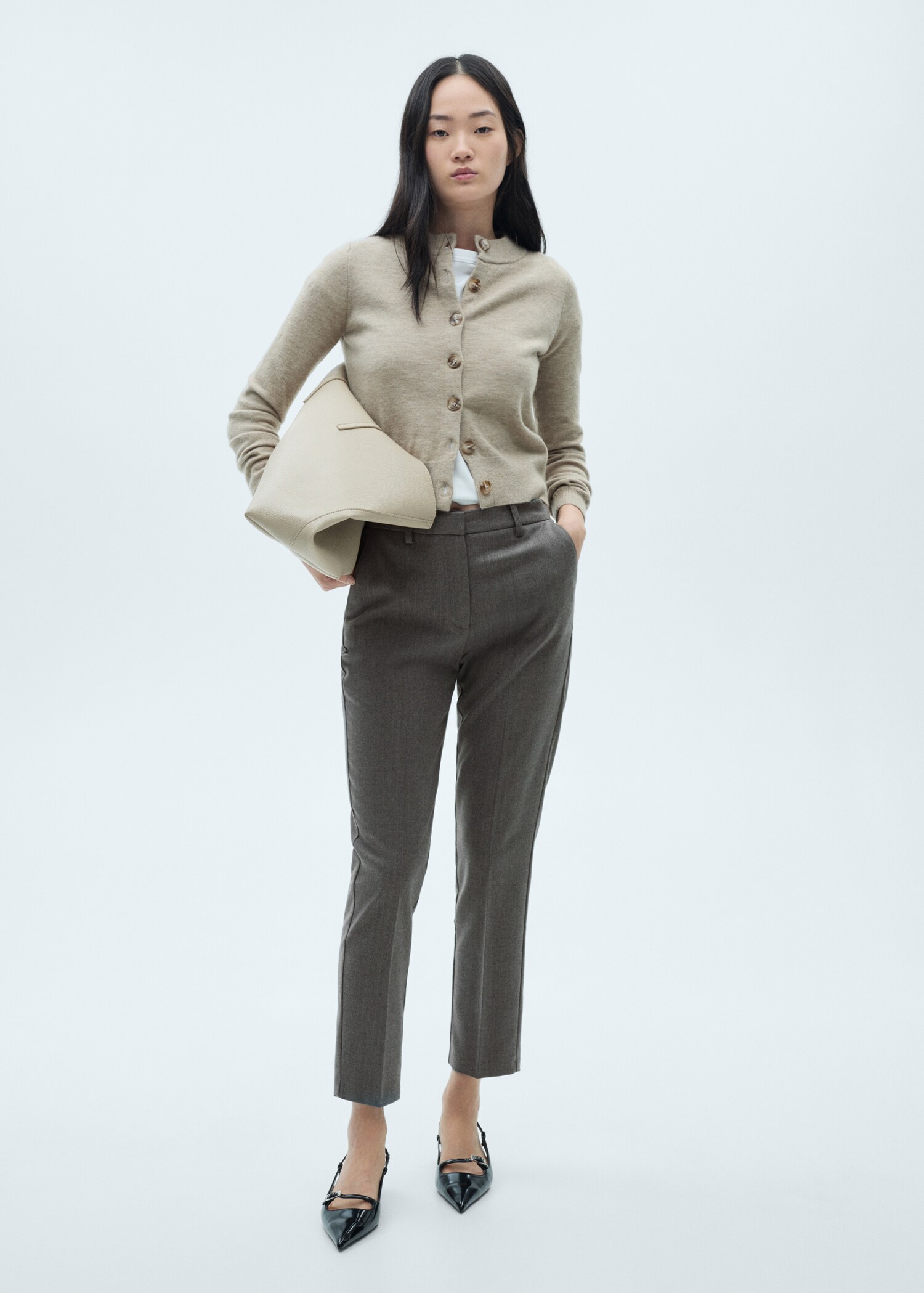 Skinny Hose mit mittelhohem Bund - Allgemeine Ansicht