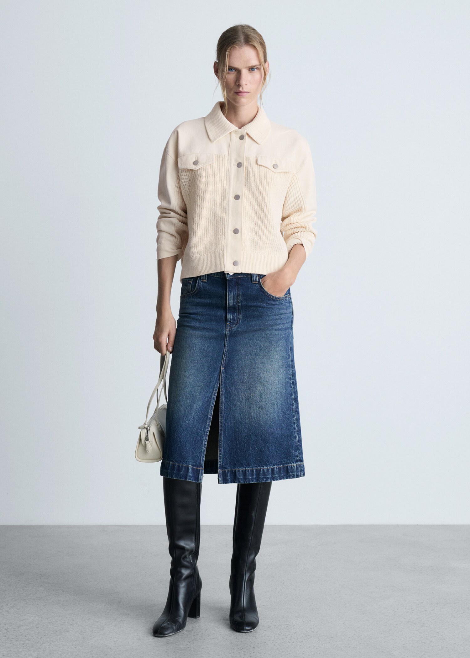 Combined knitwear jacket - General plane